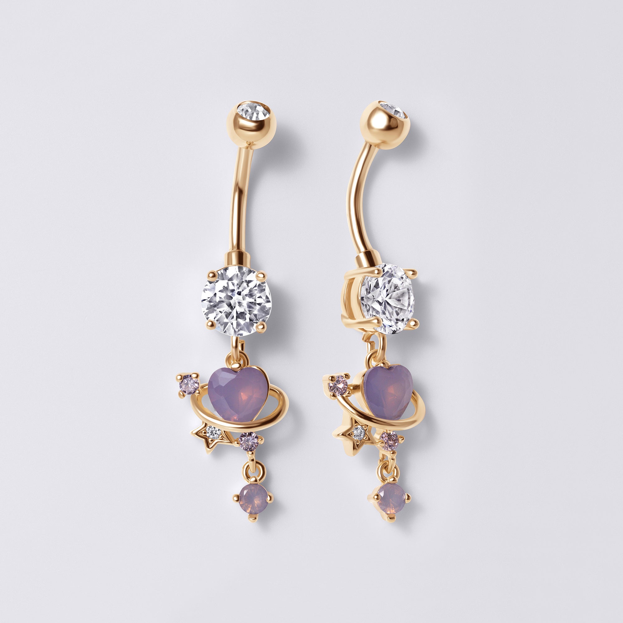 Celestial Heart Belly Button Ring