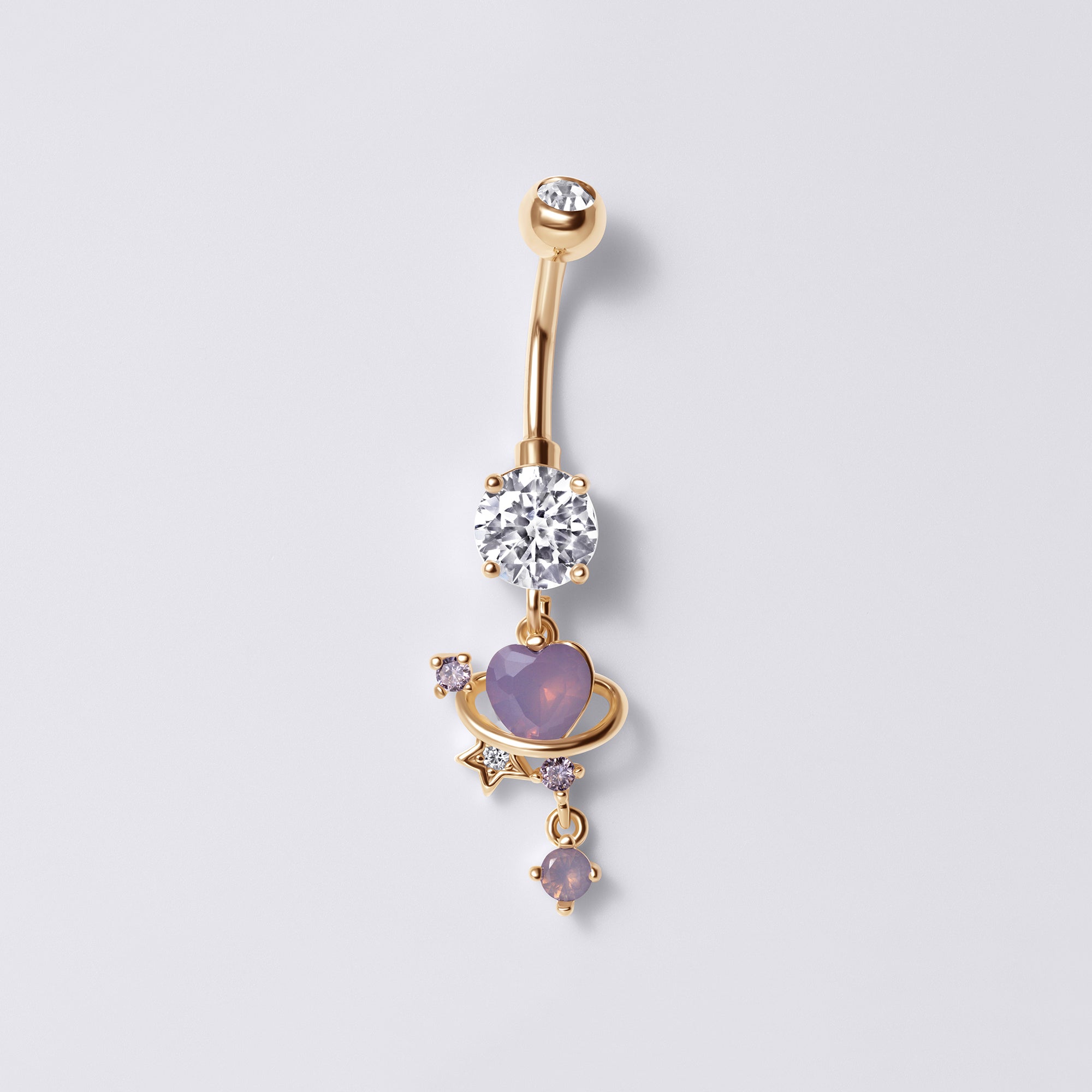 Celestial Heart Belly Button Ring