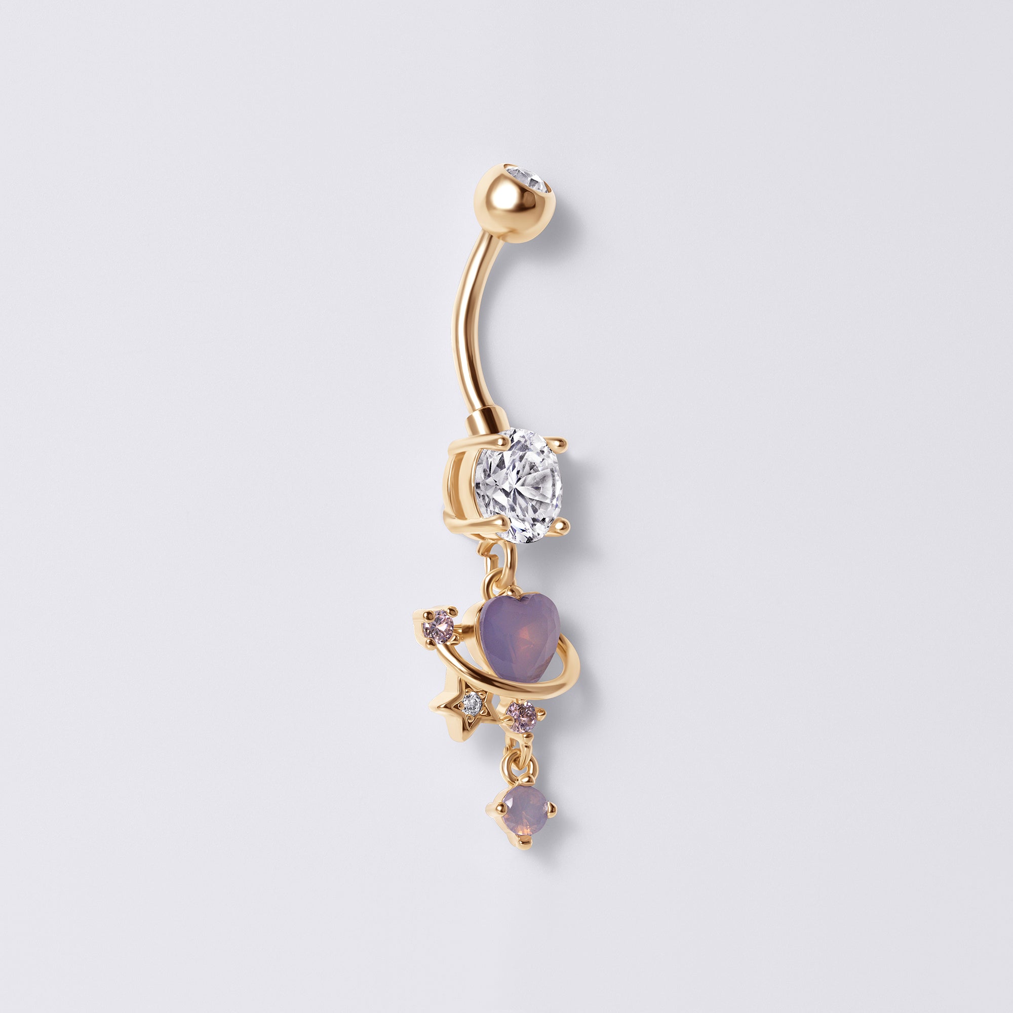 Celestial Heart Belly Button Ring