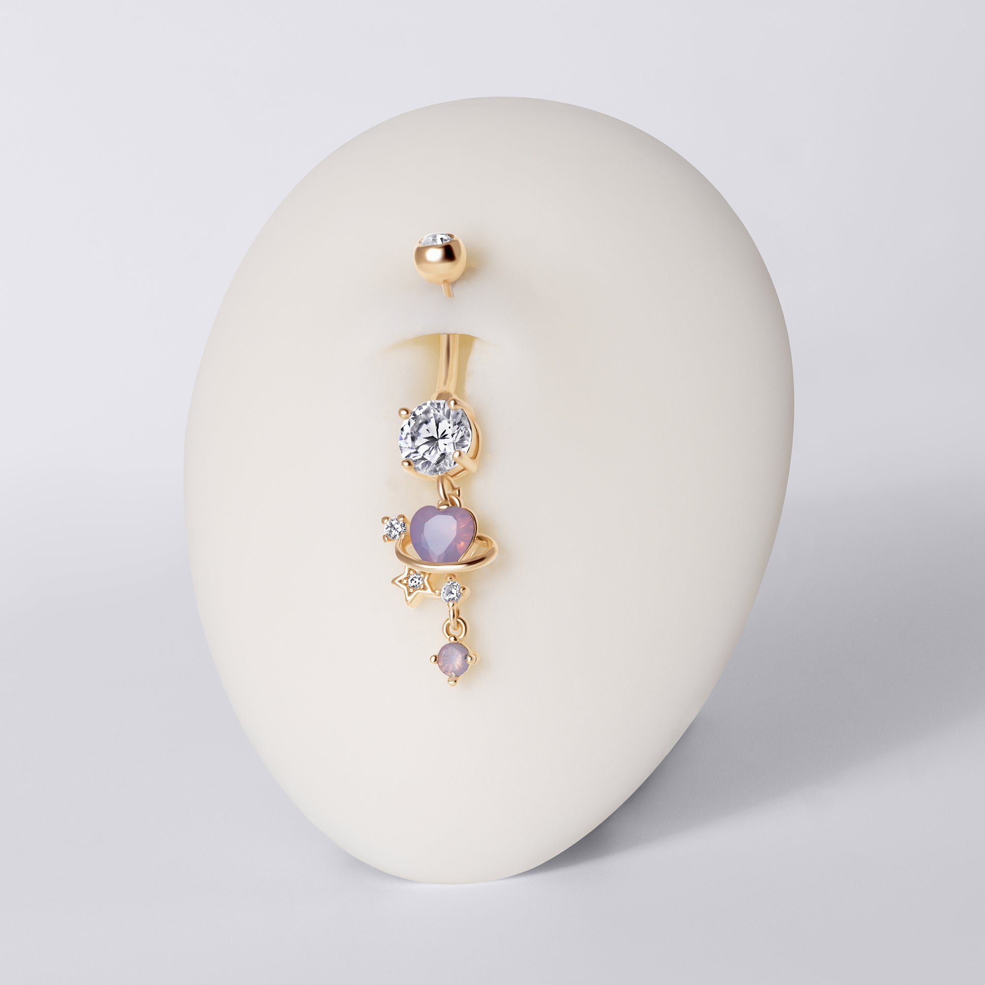 Celestial Heart Belly Button Ring
