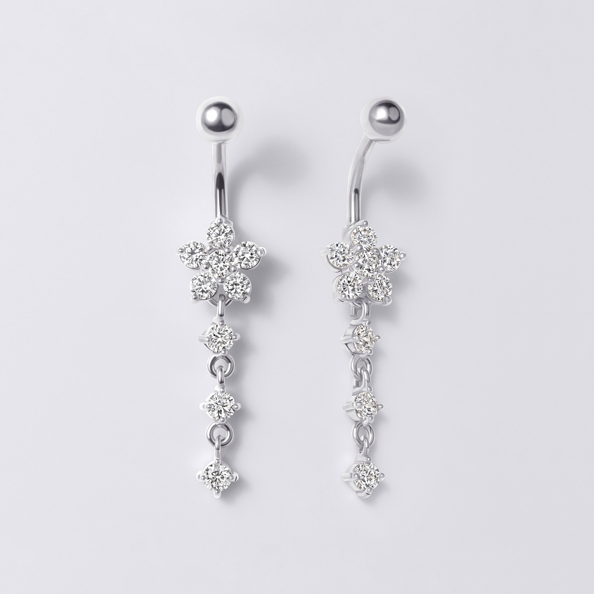 Flower Dangle Belly Button Ring