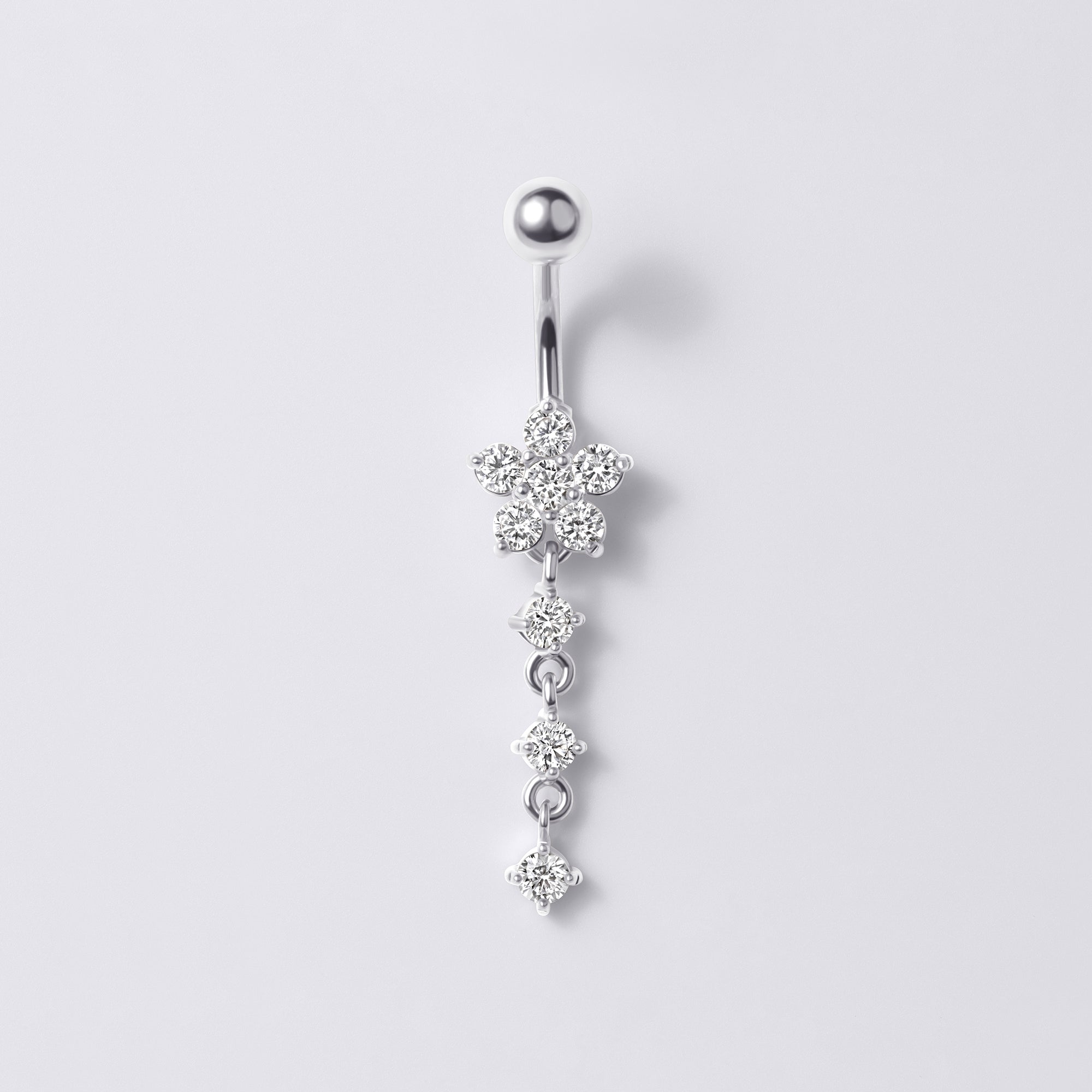 Flower Dangle Belly Button Ring