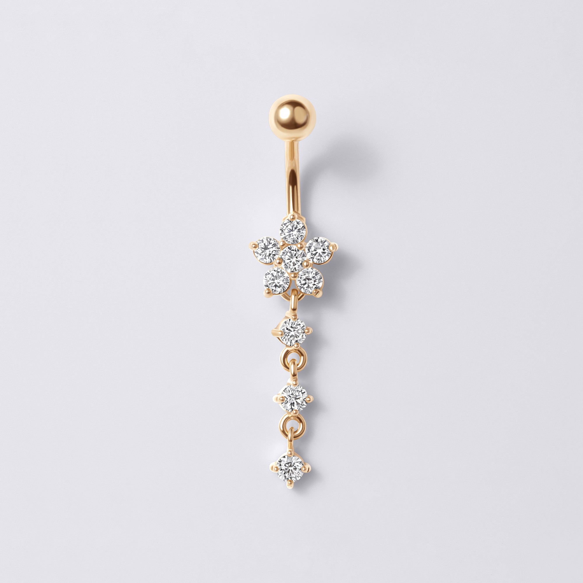 Flower Dangle Belly Button Ring