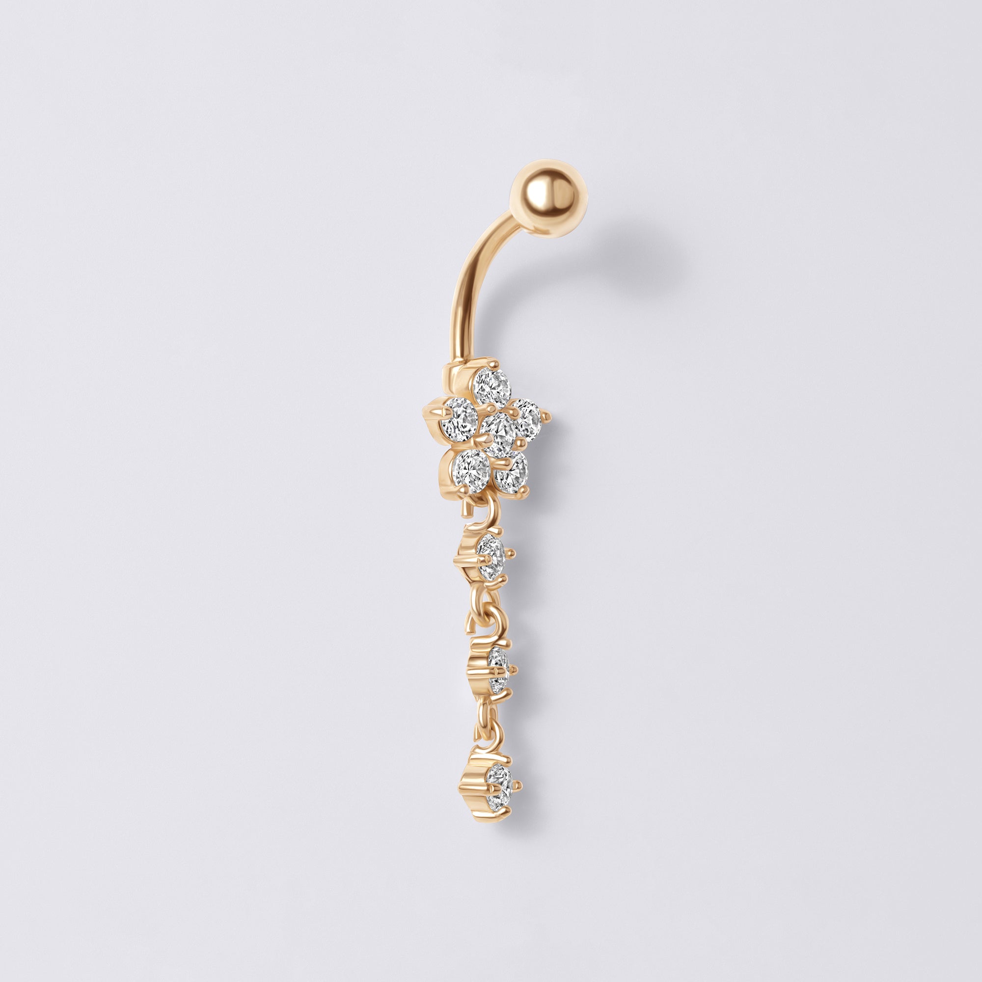 Flower Dangle Belly Button Ring
