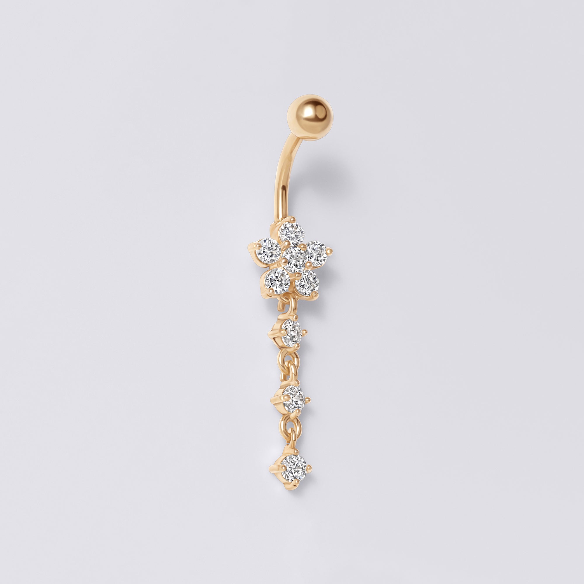 Flower Dangle Belly Button Ring