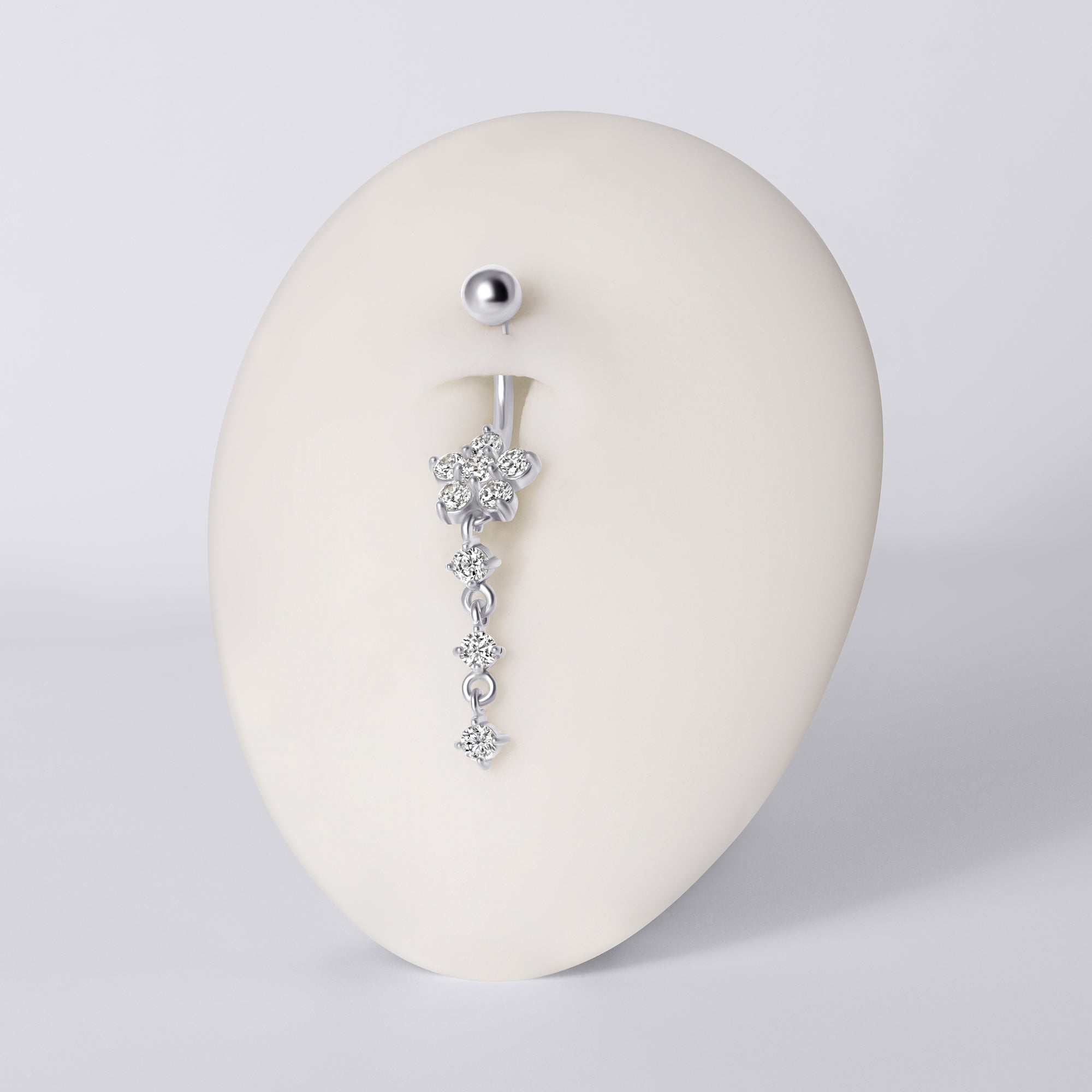 Flower Dangle Belly Button Ring
