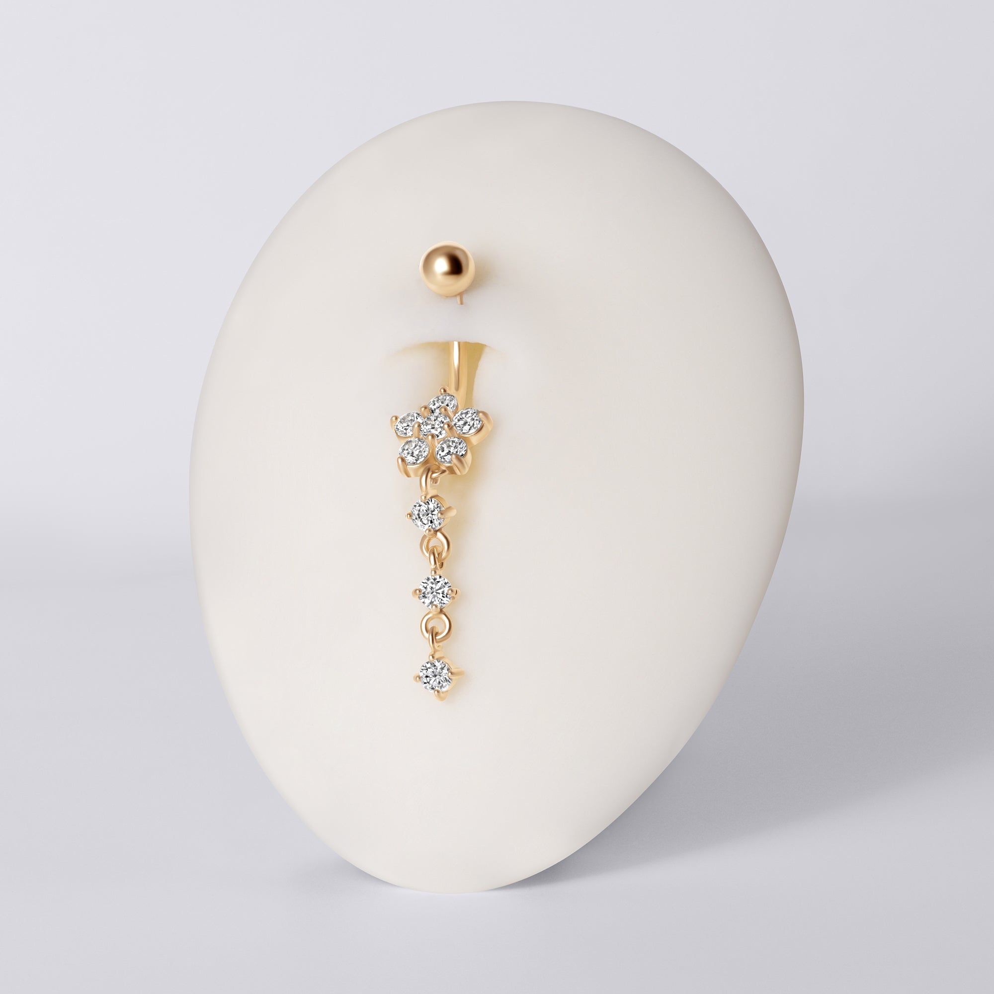 Flower Dangle Belly Button Ring