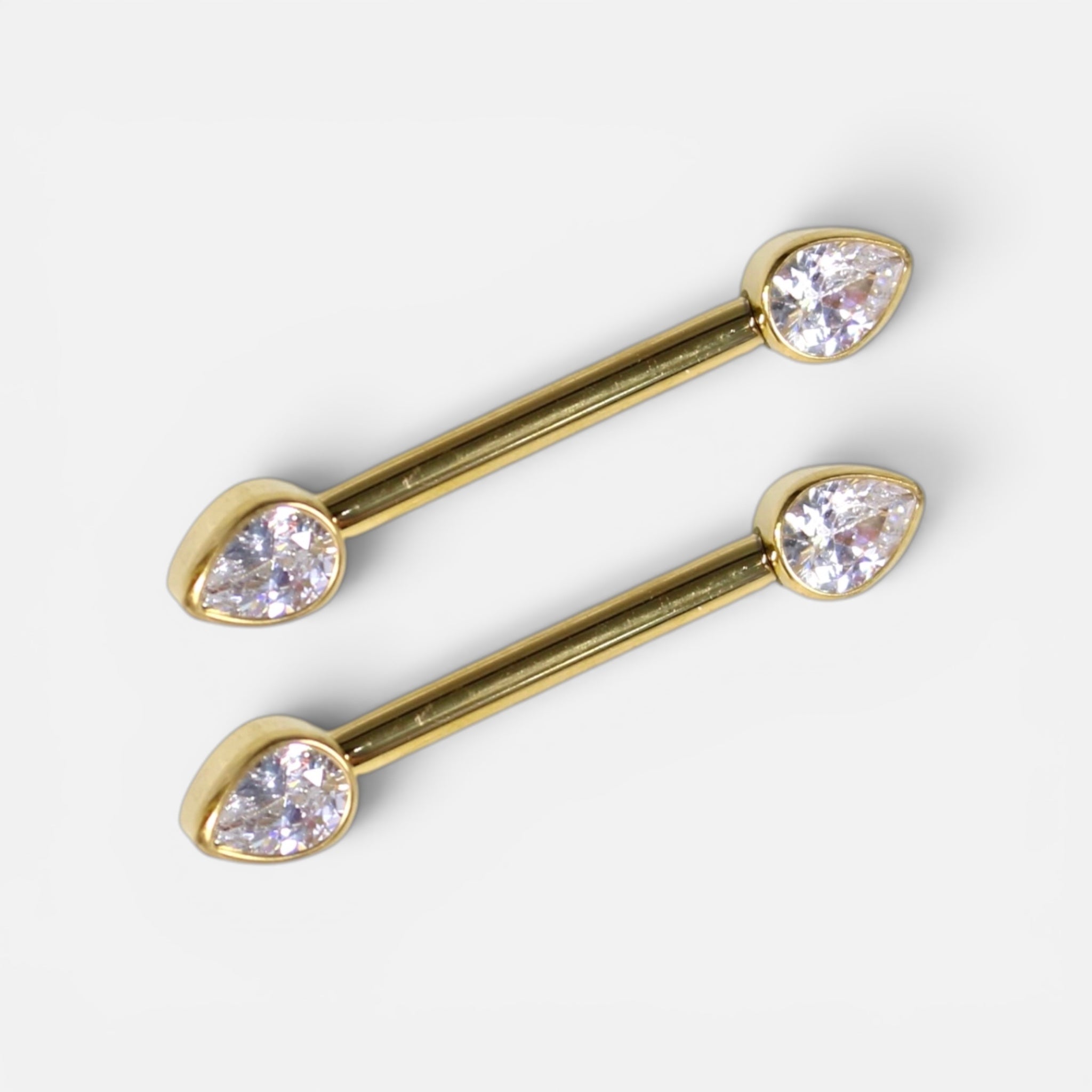 Teardrop Gem Titanium Nipple Piercing Jewelry