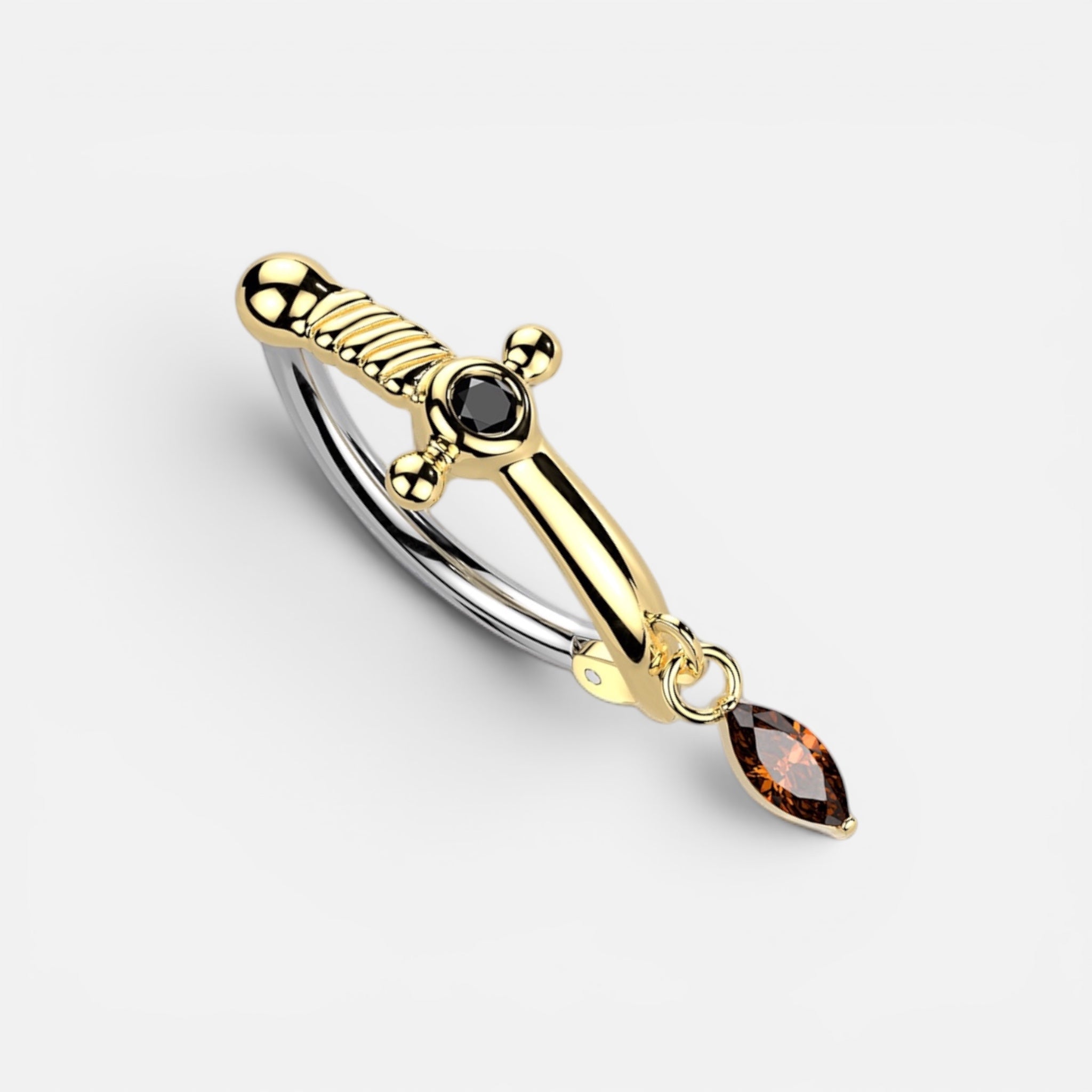 Dagger Belly Button Ring