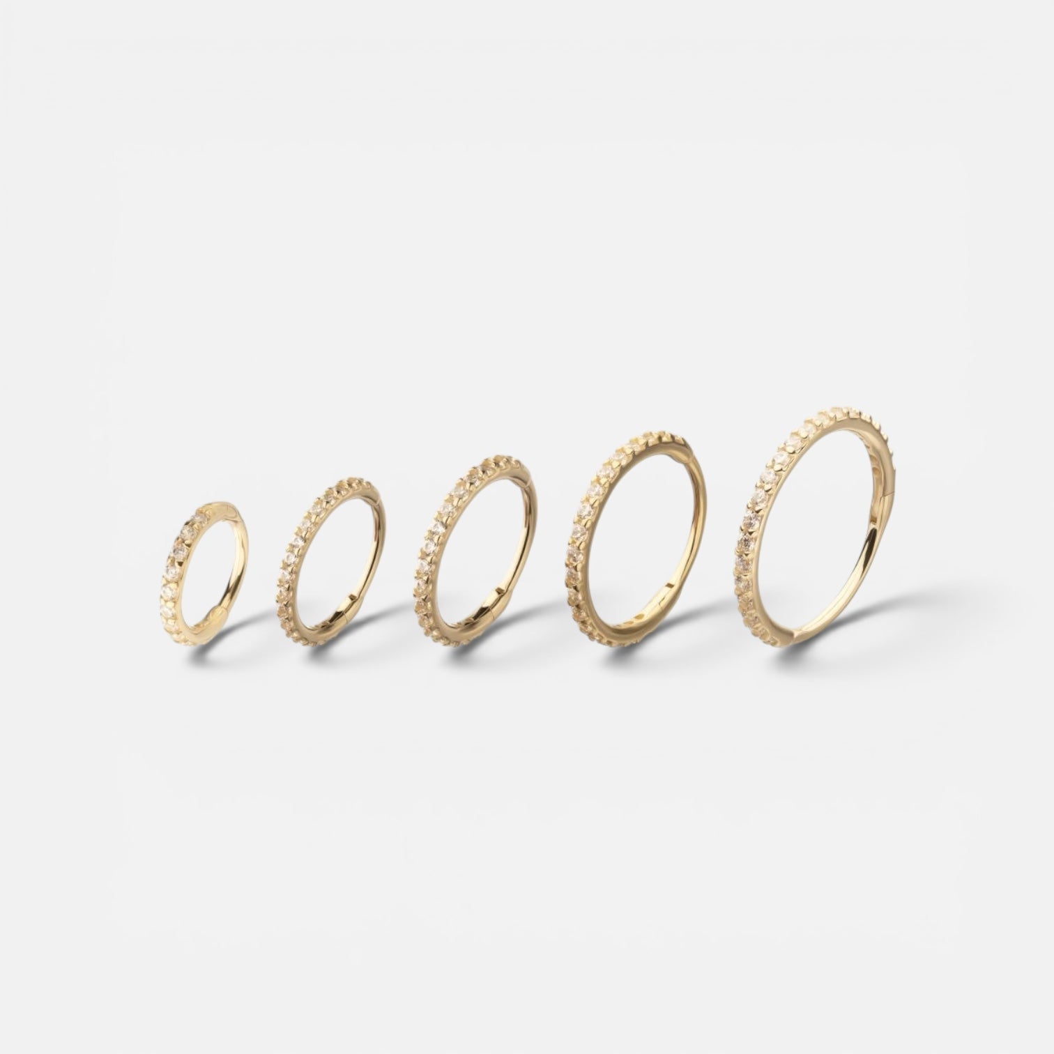 20g 14K Gold Dainty Eternity Nose Ring