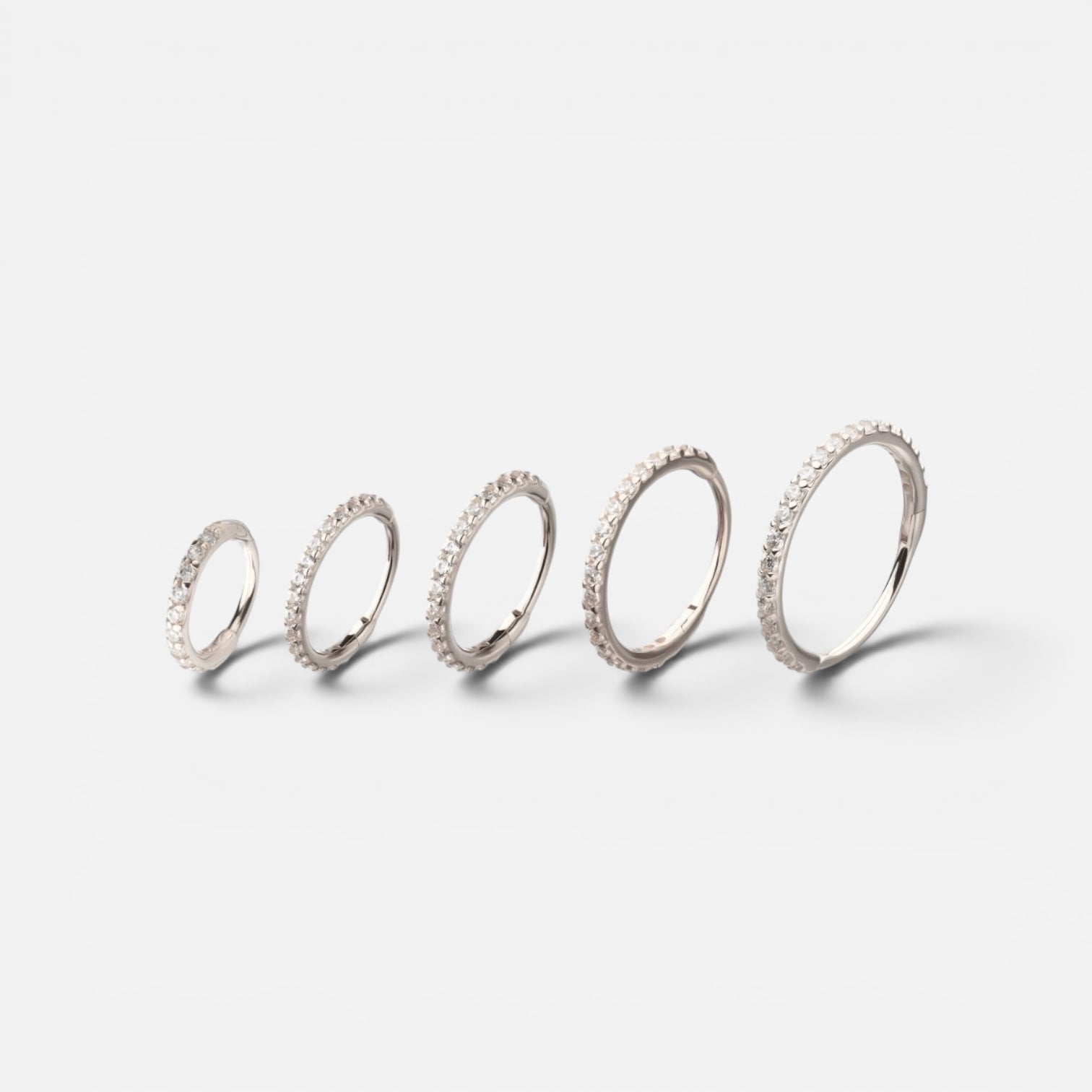20g 14K Gold Dainty Eternity Nose Ring