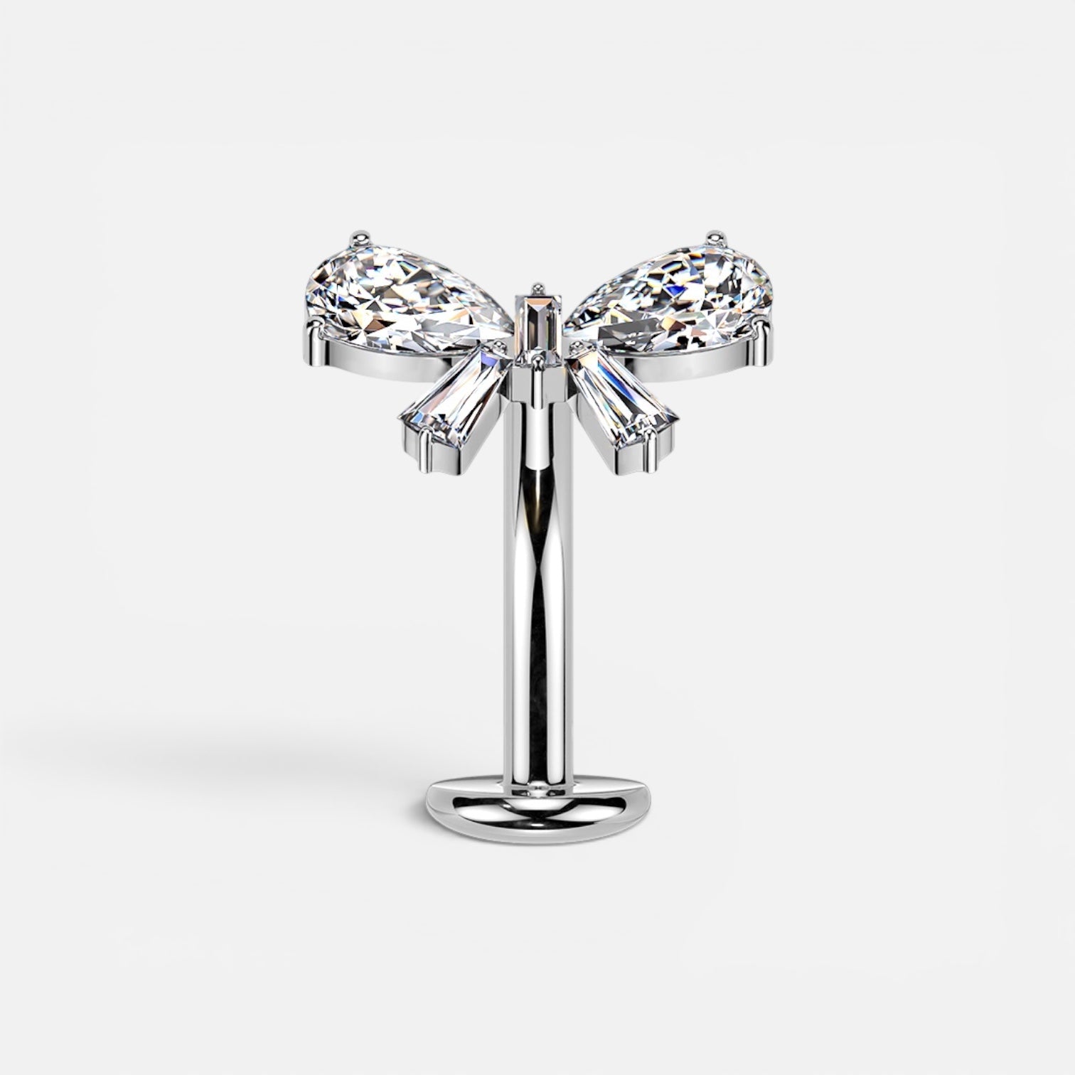 14g Bow Top Threadless Belly Button Ring