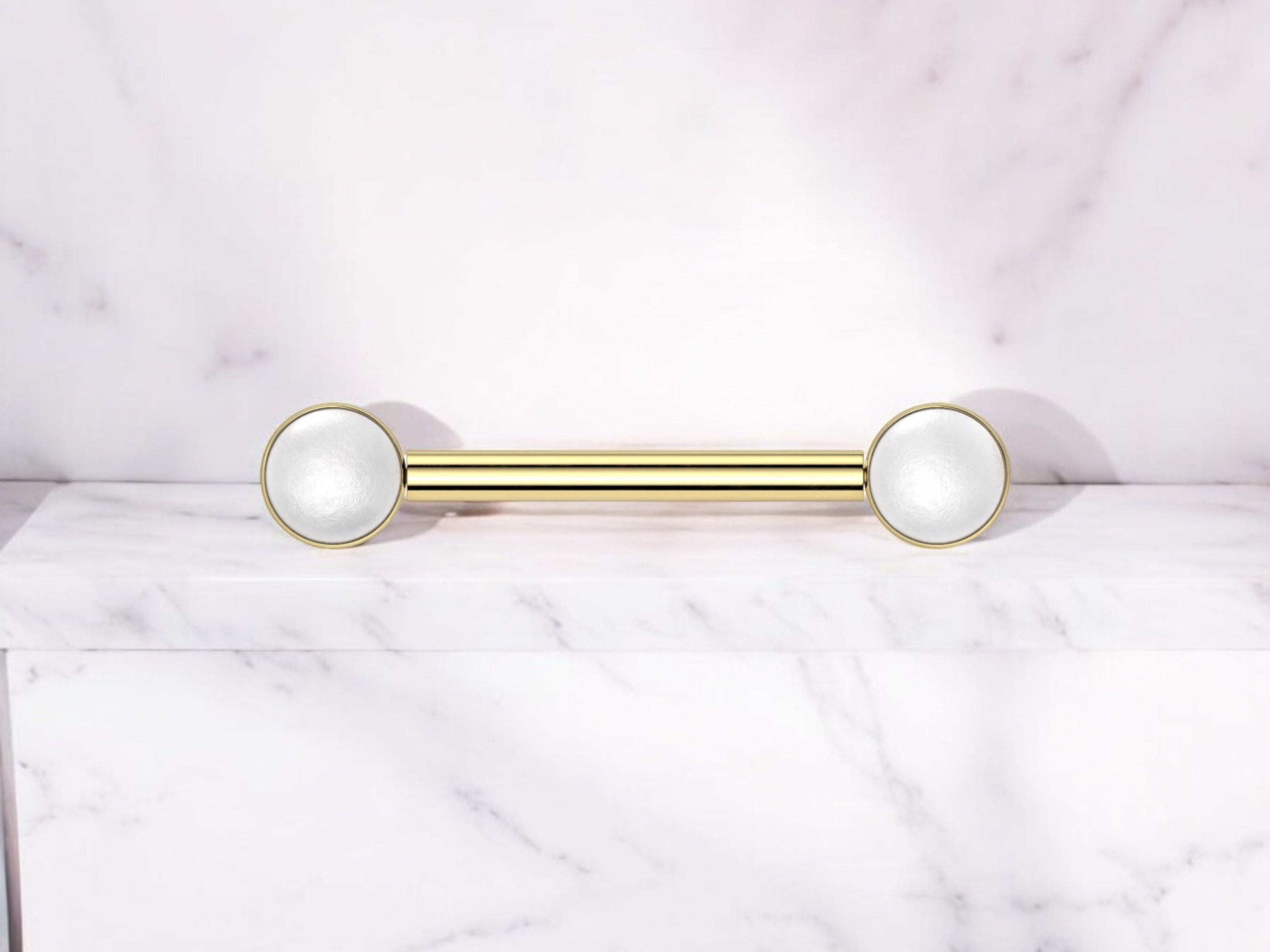 Pearl Nipple Ring, Threadless Push-in Titanium Nipple Piericing Barbells, Gold Silver 14g Nipple Barbell Jewelry