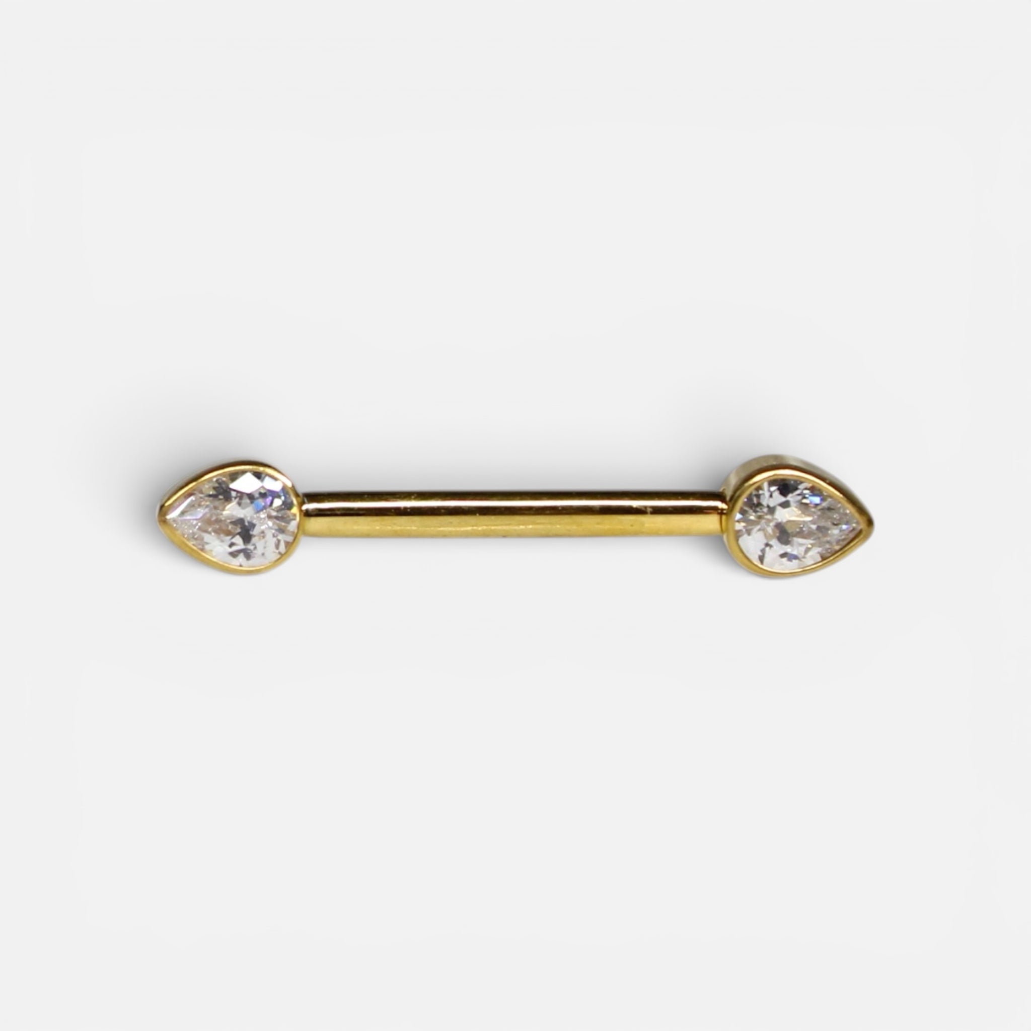Teardrop Gem Titanium Nipple Piercing Jewelry