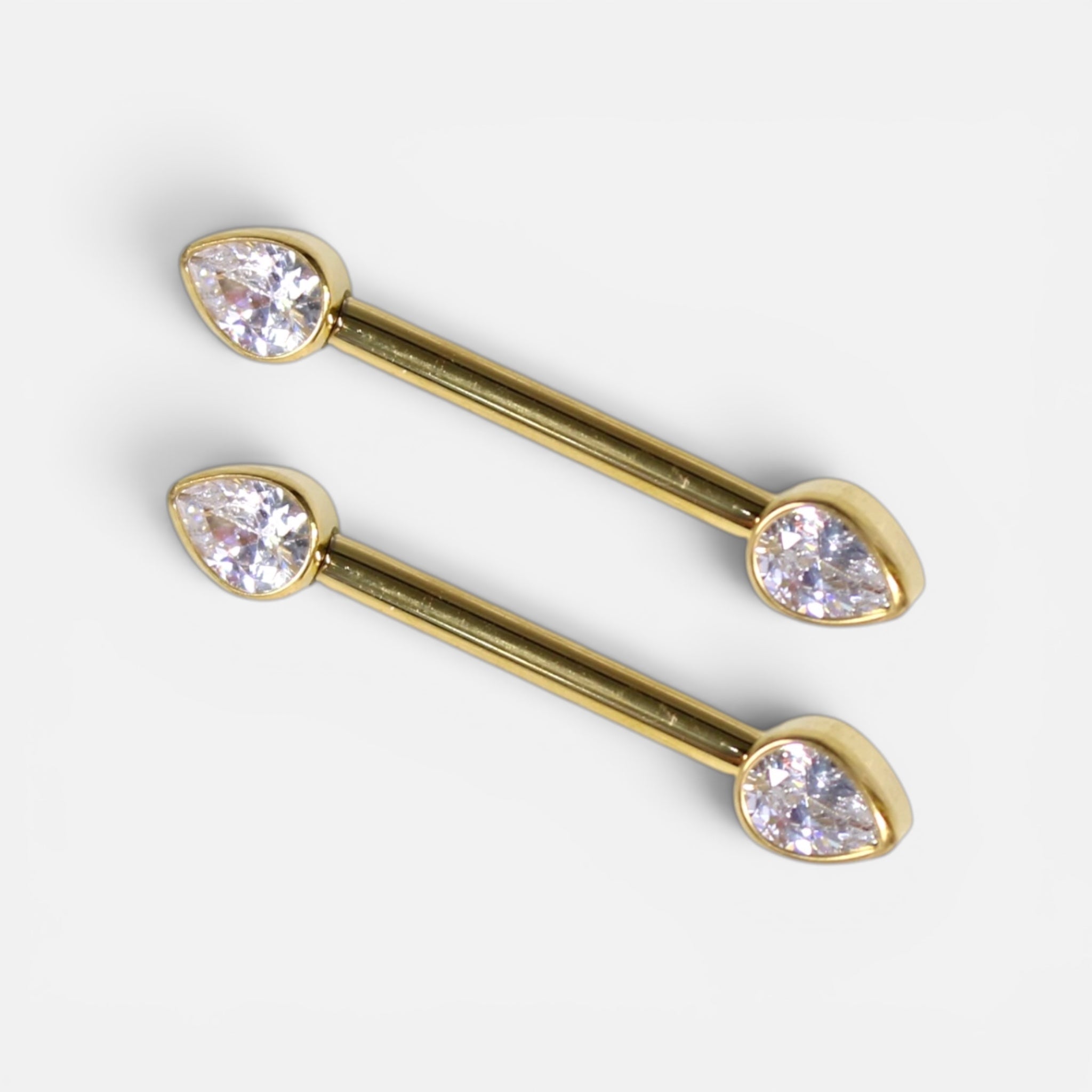 Teardrop Gem Titanium Nipple Piercing Jewelry