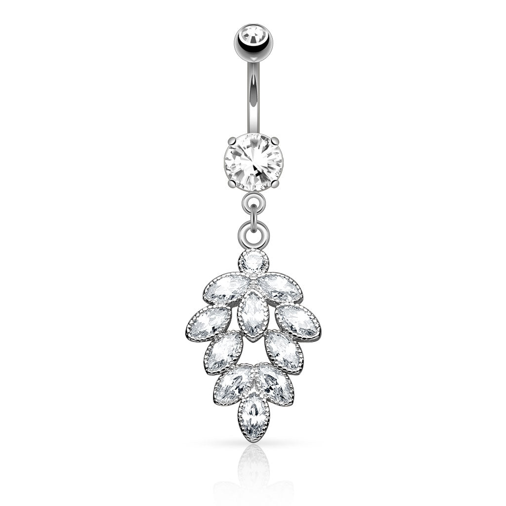 Hanging Grapes Belly Button Ring,  Fruit Theme Gold Belly Button Ring Navel Ring Piercing Jewelry