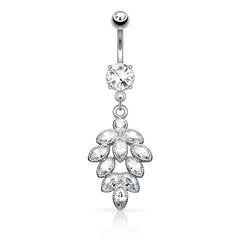 Hanging Grapes Belly Button Ring,  Fruit Theme Gold Belly Button Ring Navel Ring Piercing Jewelry