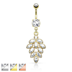 Hanging Grapes Belly Button Ring,  Fruit Theme Gold Belly Button Ring Navel Ring Piercing Jewelry