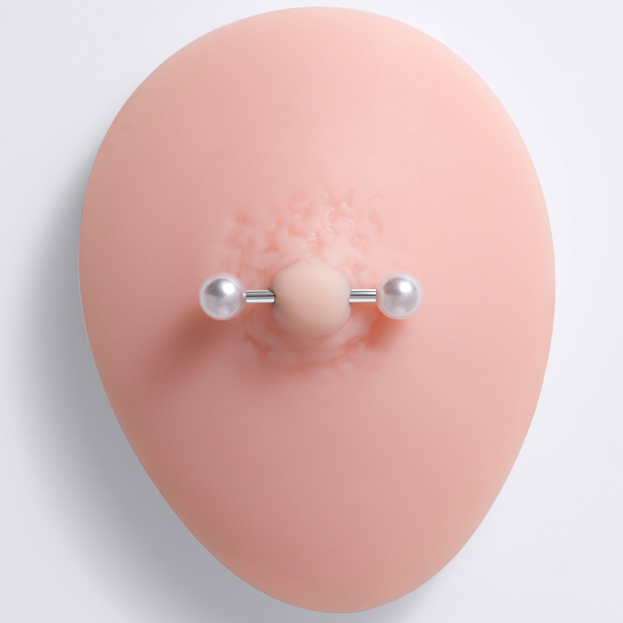White Pearl Nipple Ring