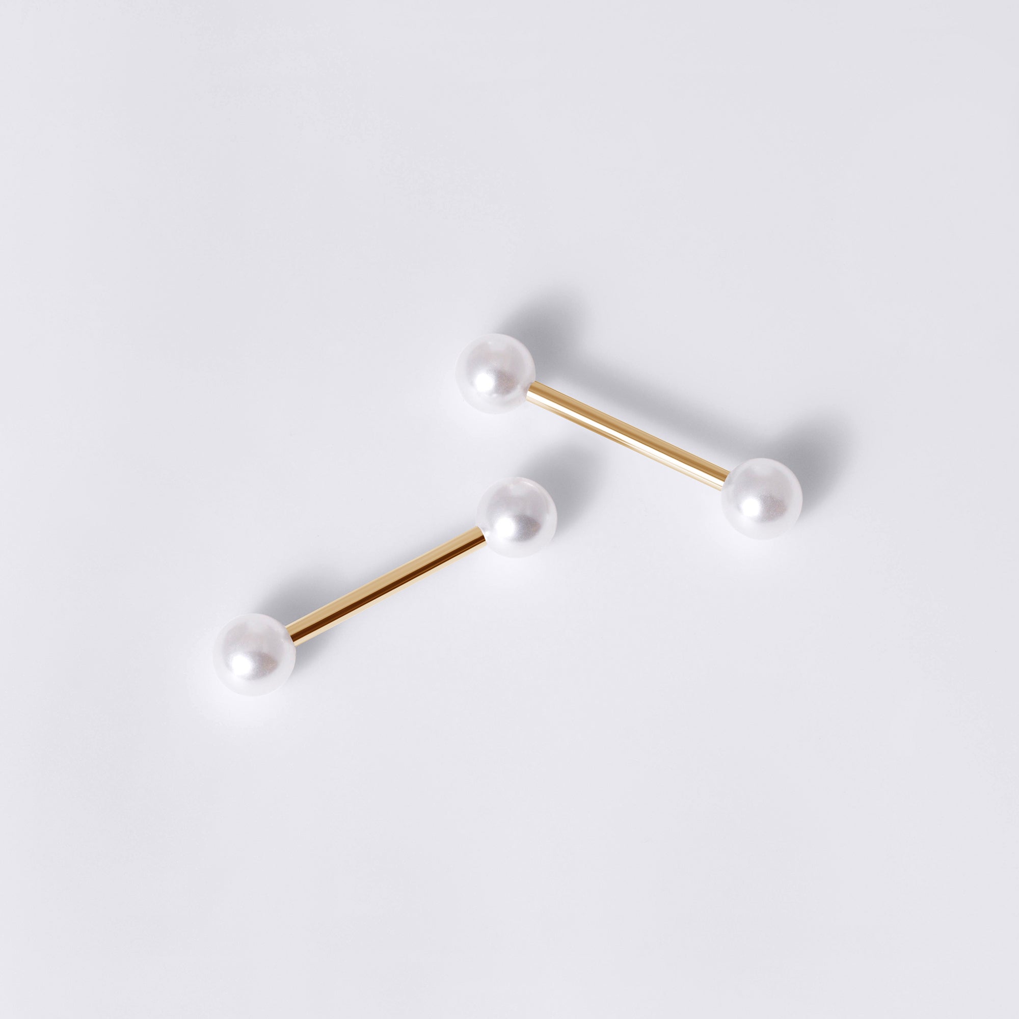 White Pearl Nipple Ring