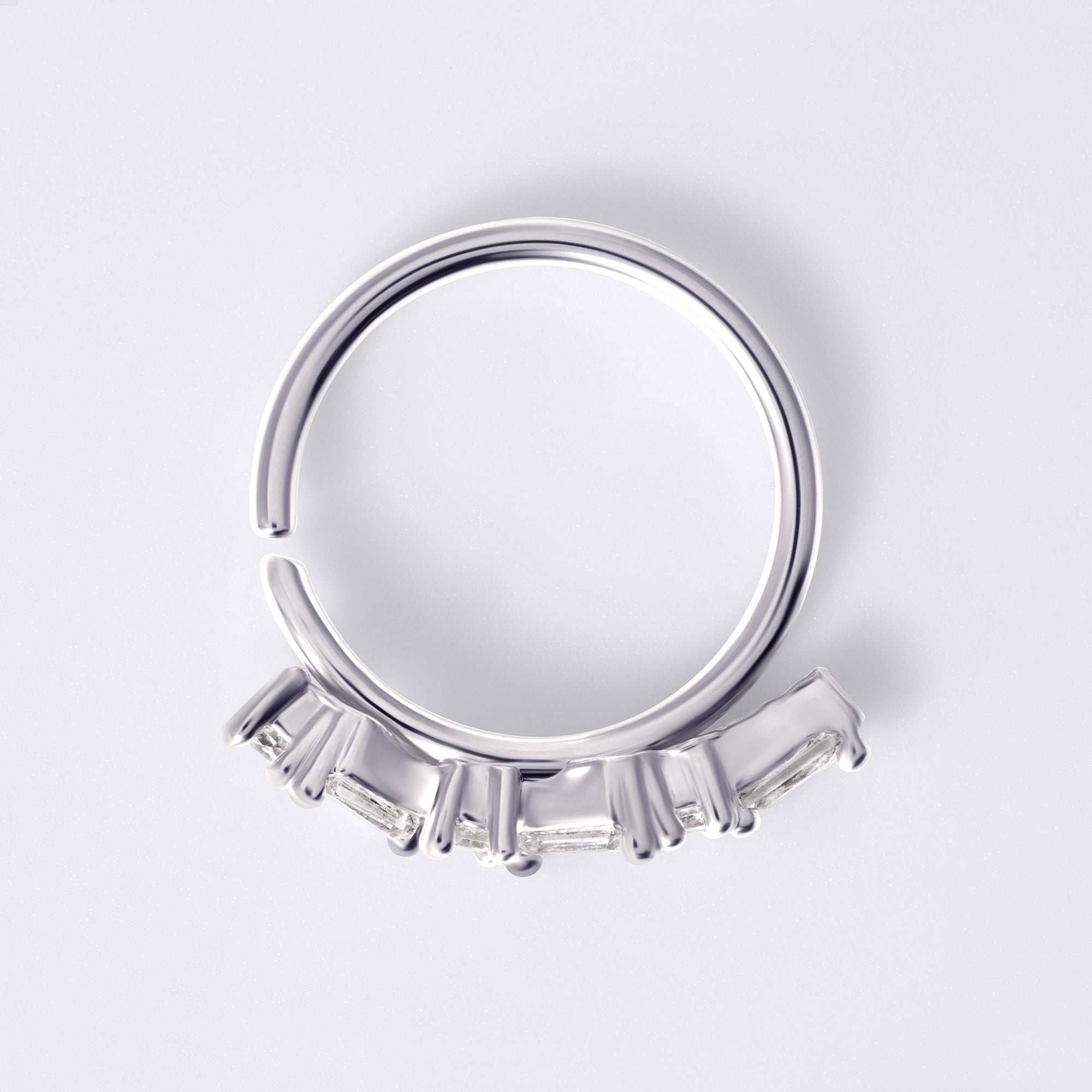Zig Zag Baguette Nose Ring