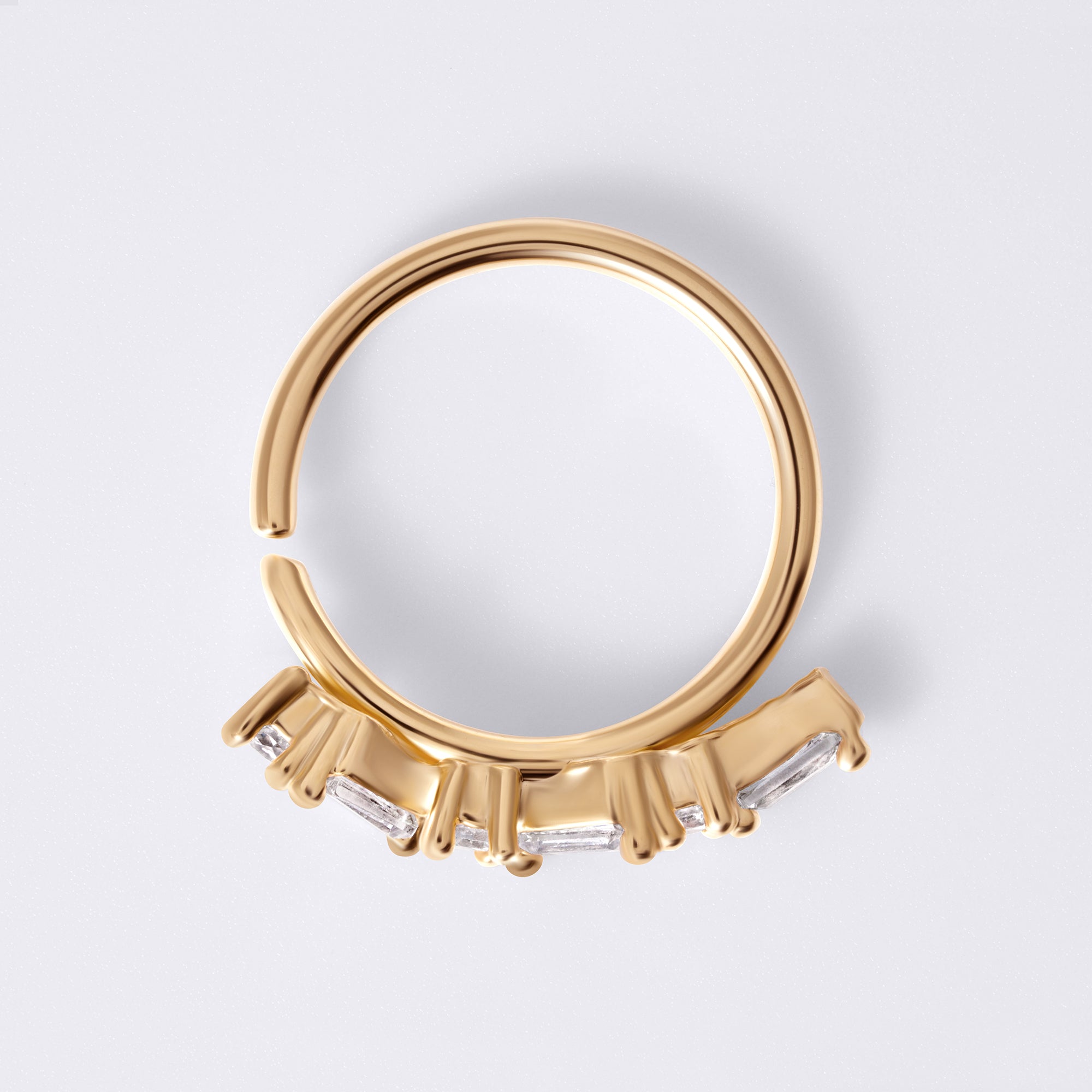 Zig Zag Baguette Nose Ring