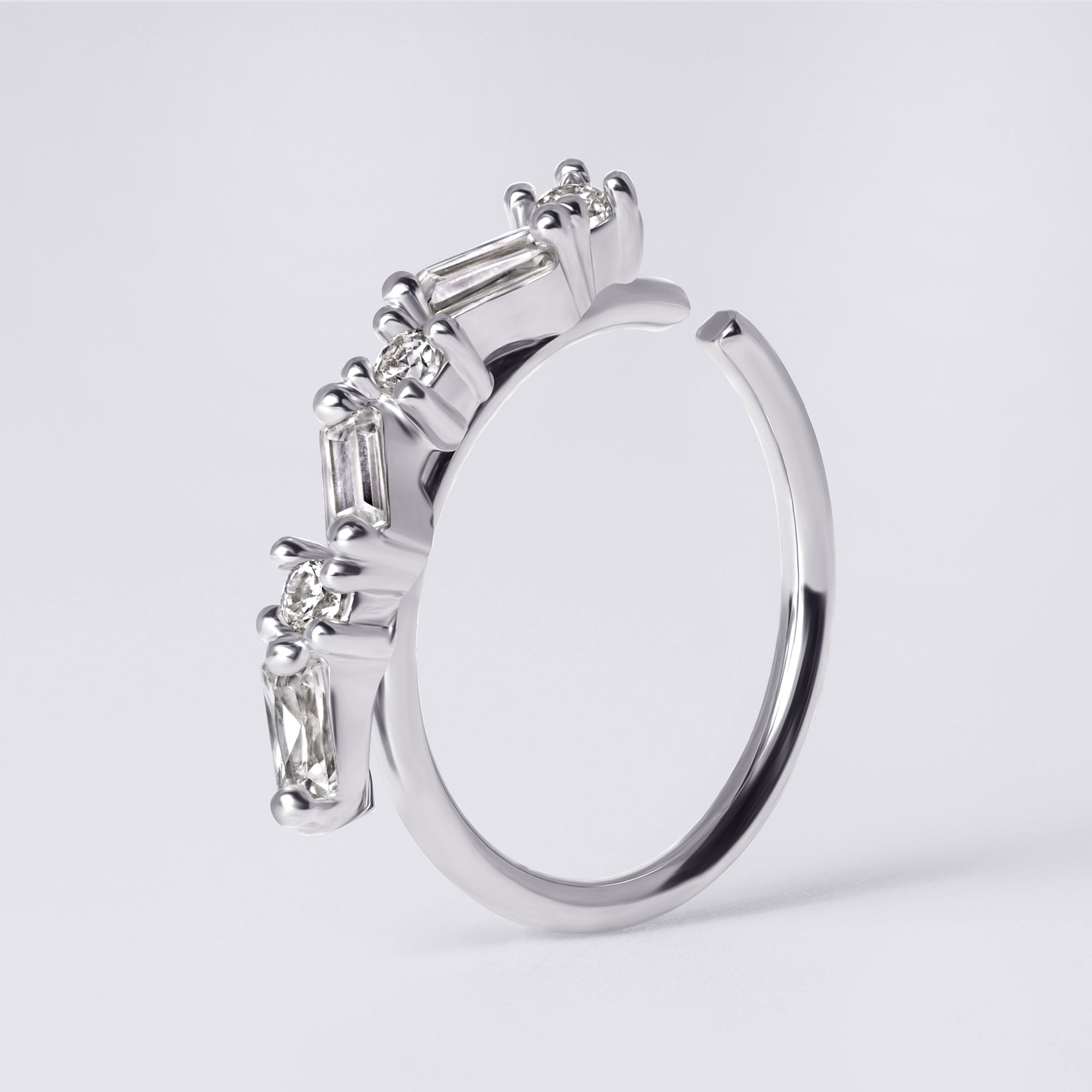 Zig Zag Baguette Nose Ring