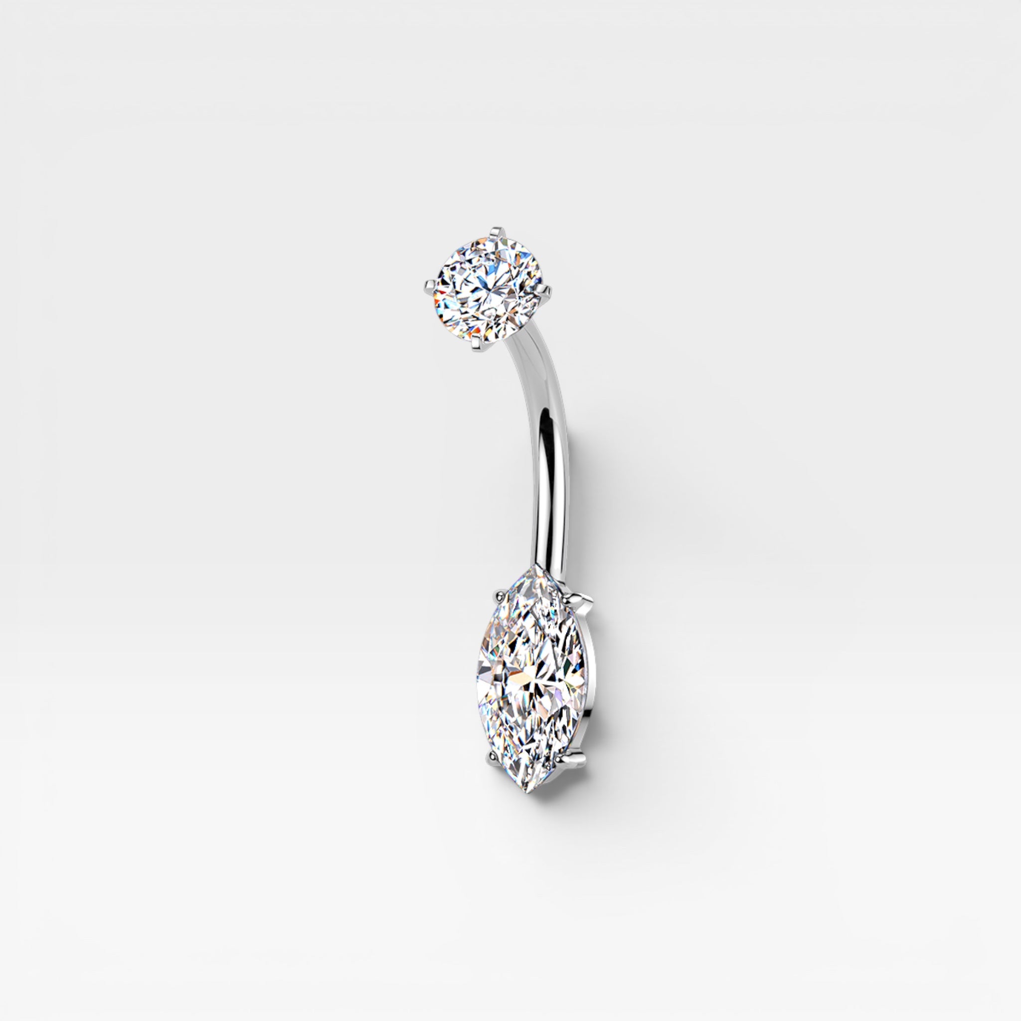 Marquise Cz Belly Button Ring