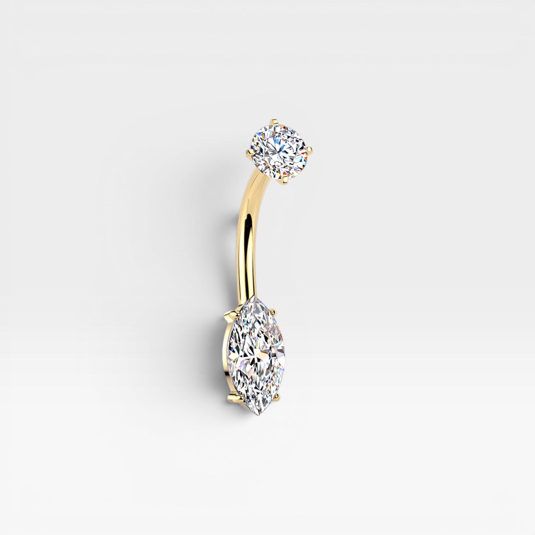 Marquise Cz Belly Button Ring