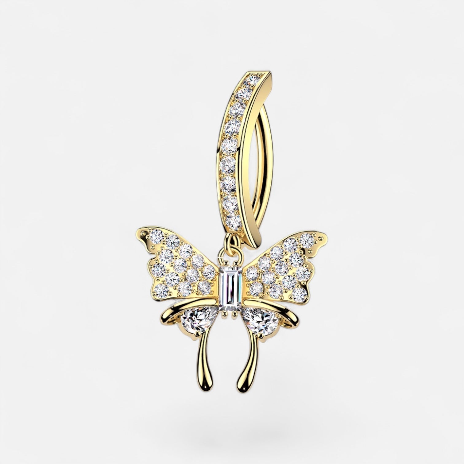 Butterfly Dangle Belly Button Ring
