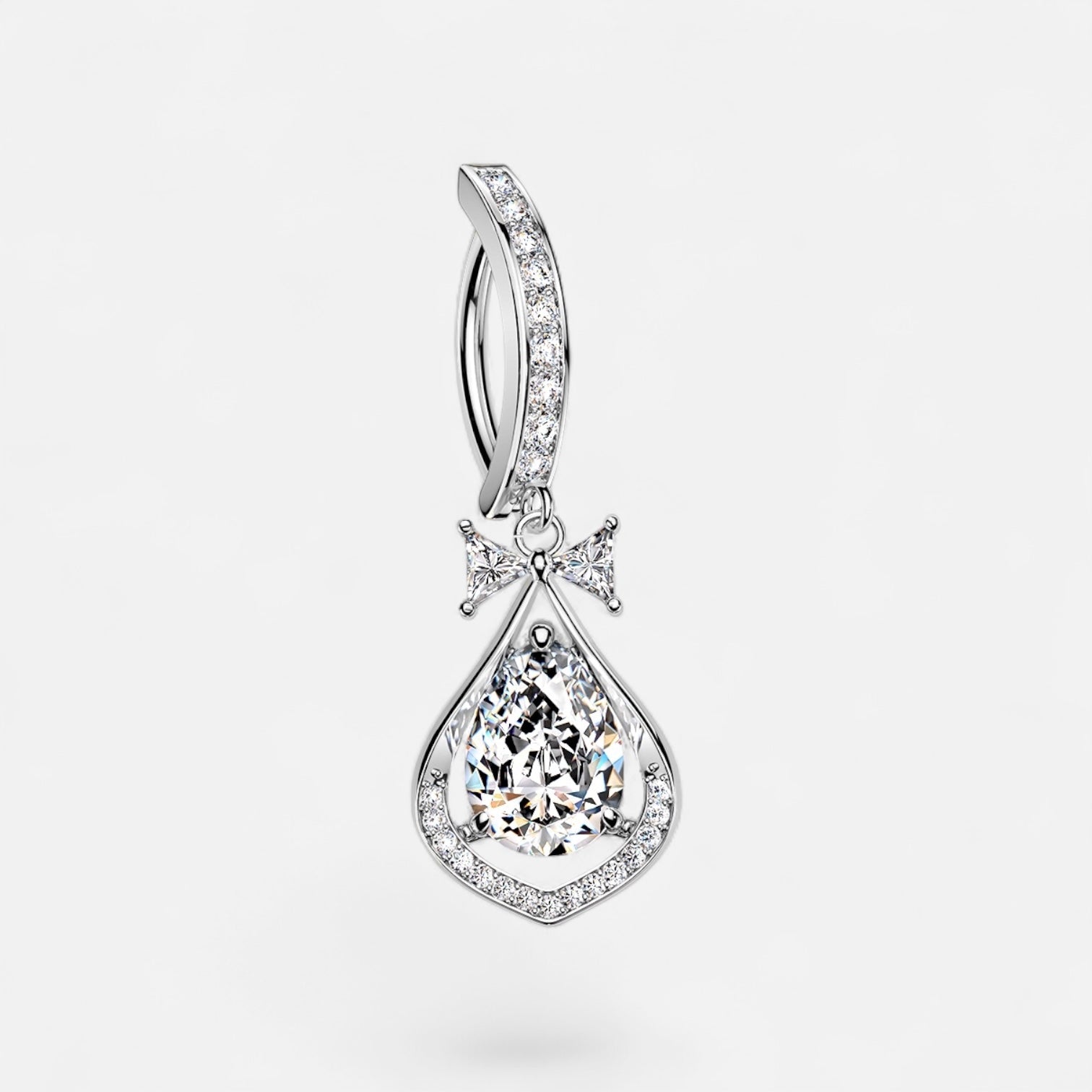 Pear Dangle Belly Button Ring