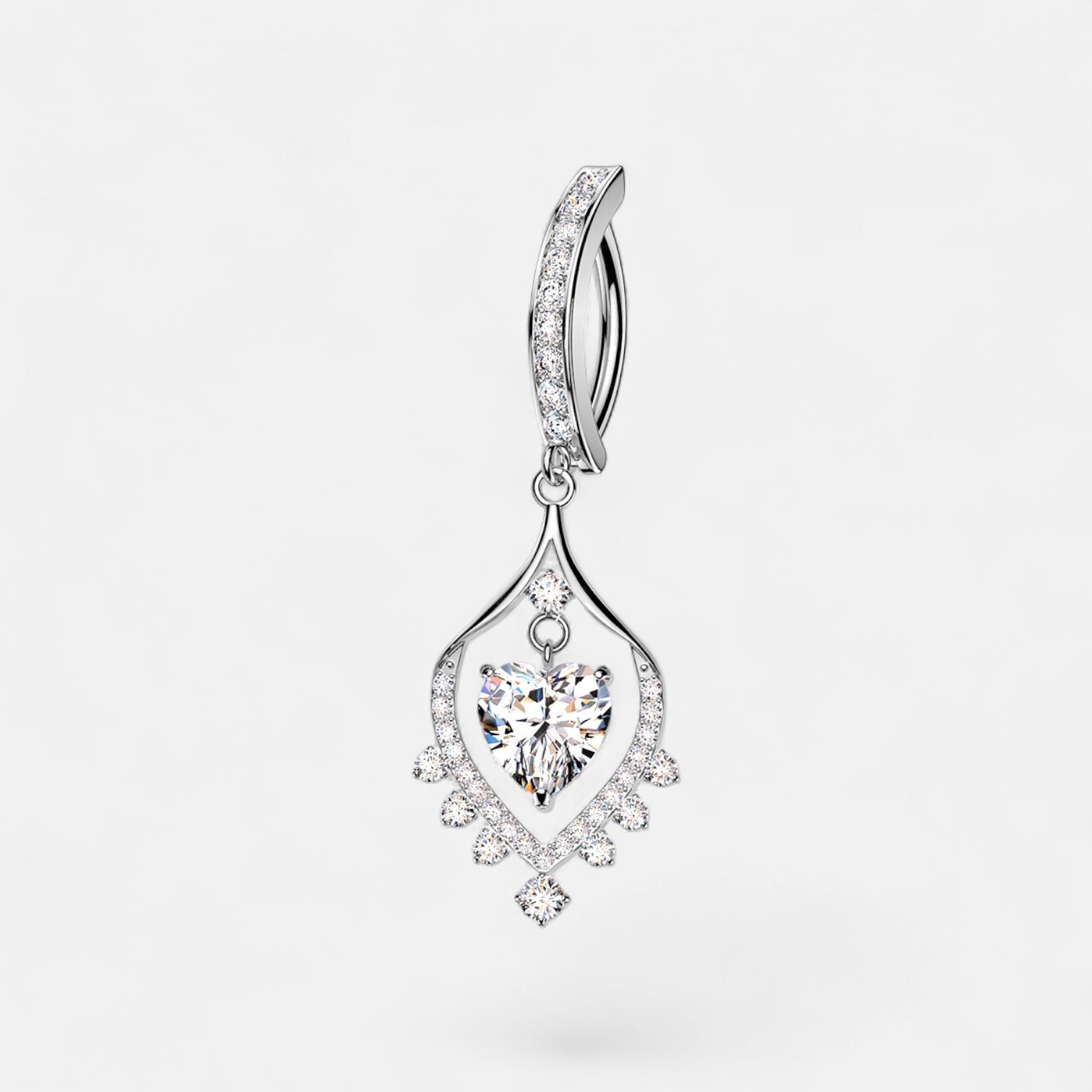 Dancing Heart Belly Button Ring