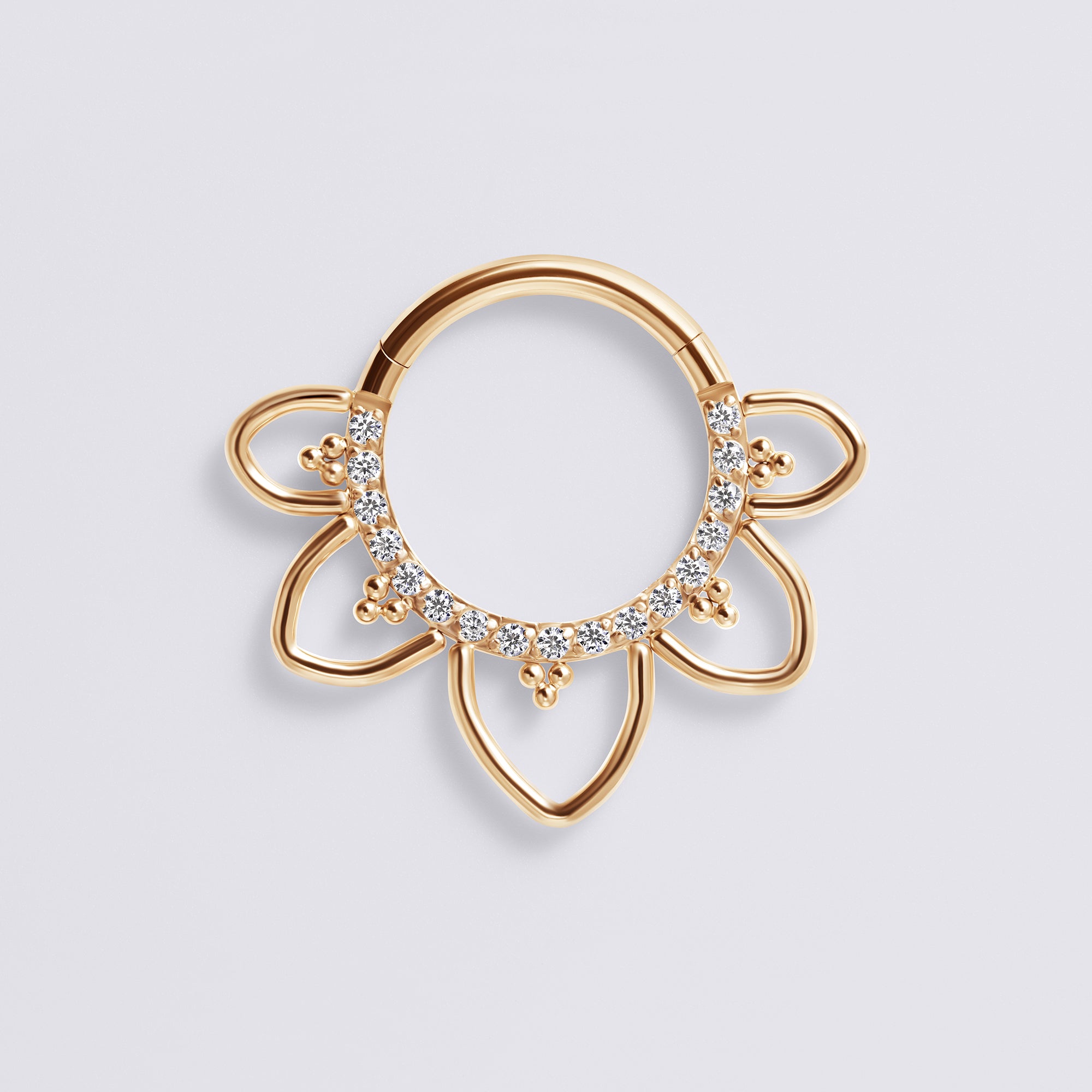 Filigree Heart Titanium Septum Ring