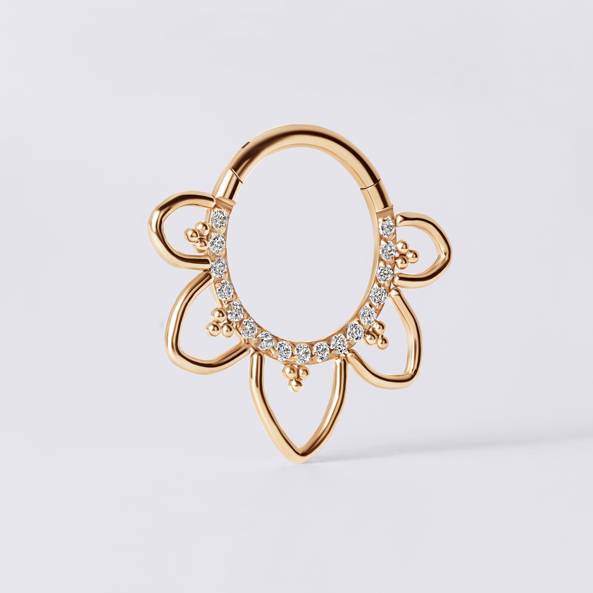 Filigree Heart Titanium Septum Ring