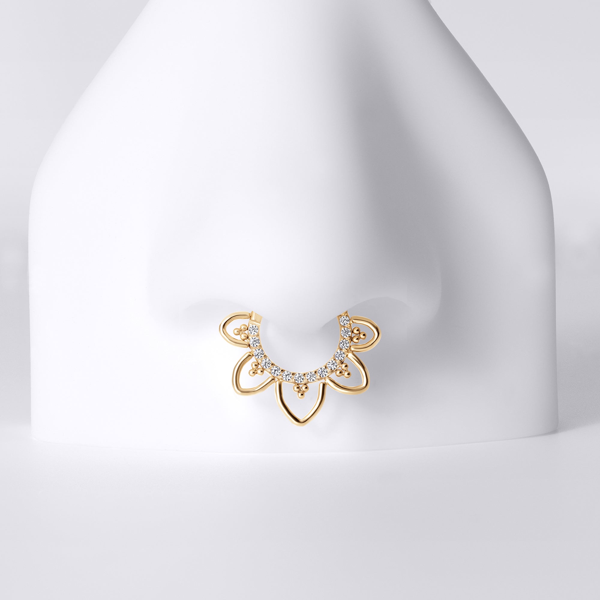 Filigree Heart Titanium Septum Ring