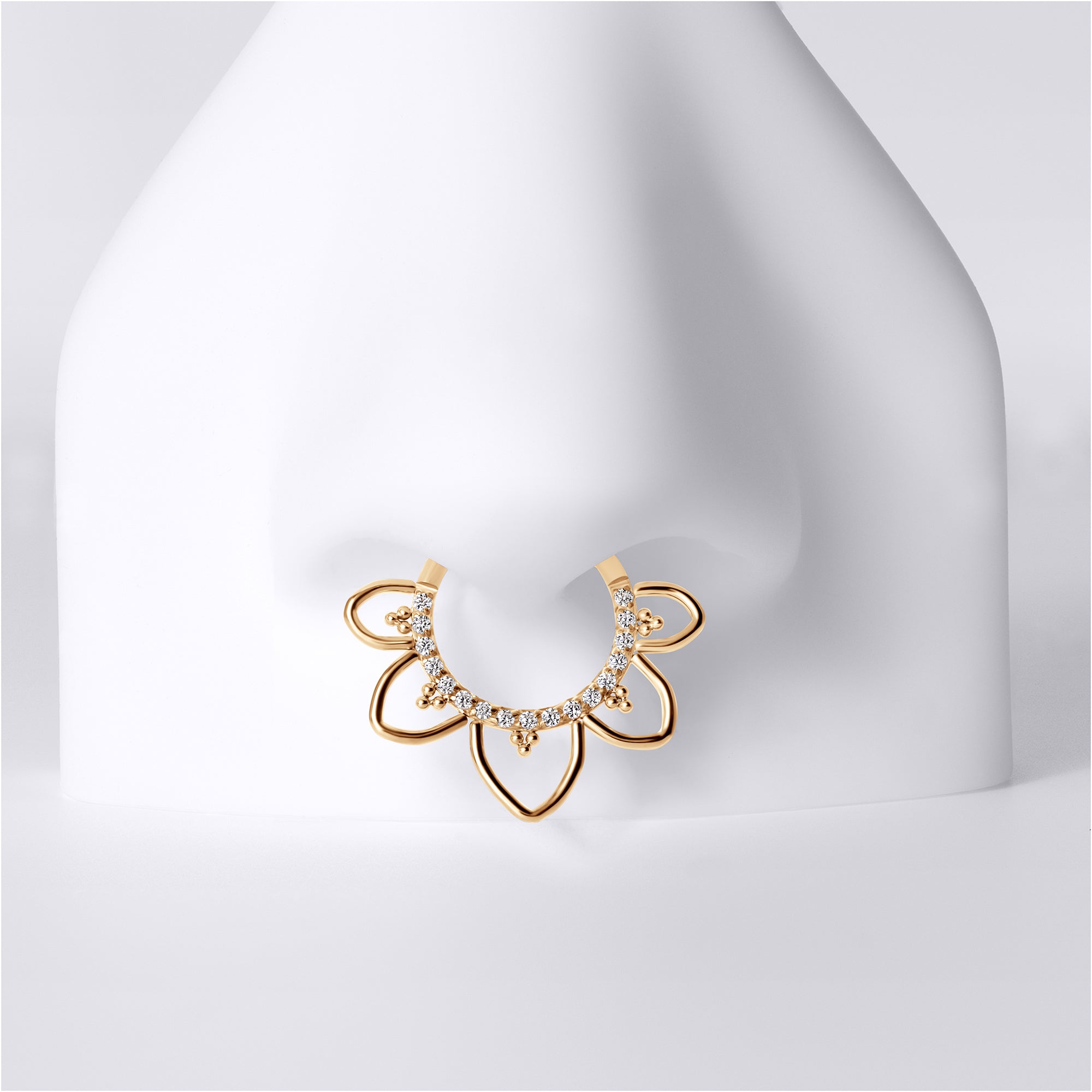 Filigree Heart Titanium Septum Ring