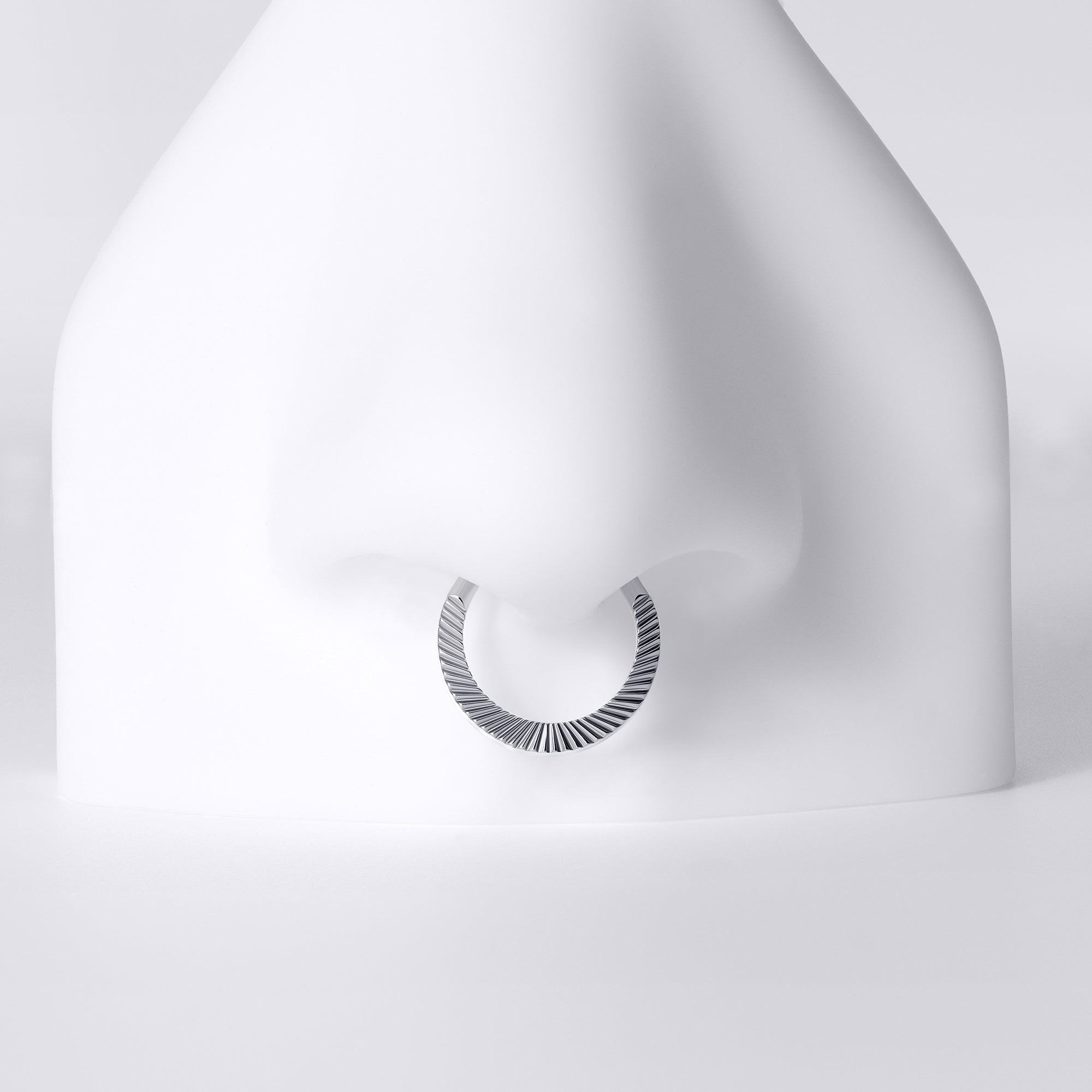 Radiant Cut Titanium Septum Ring