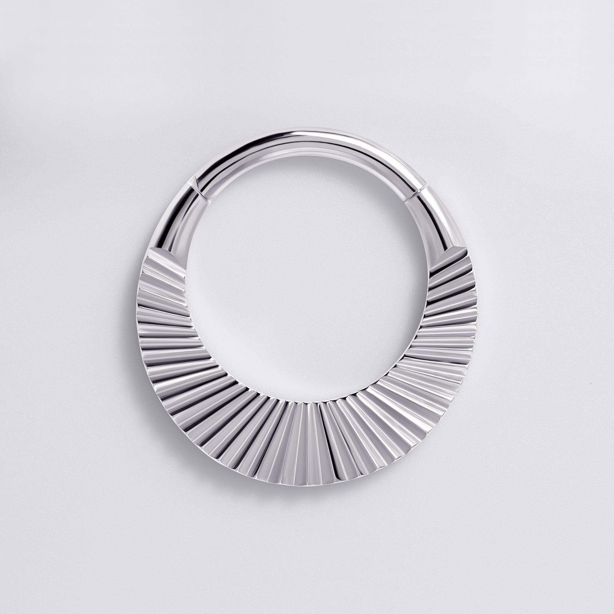 Wide Radiant Cut Titanium Septum Ring