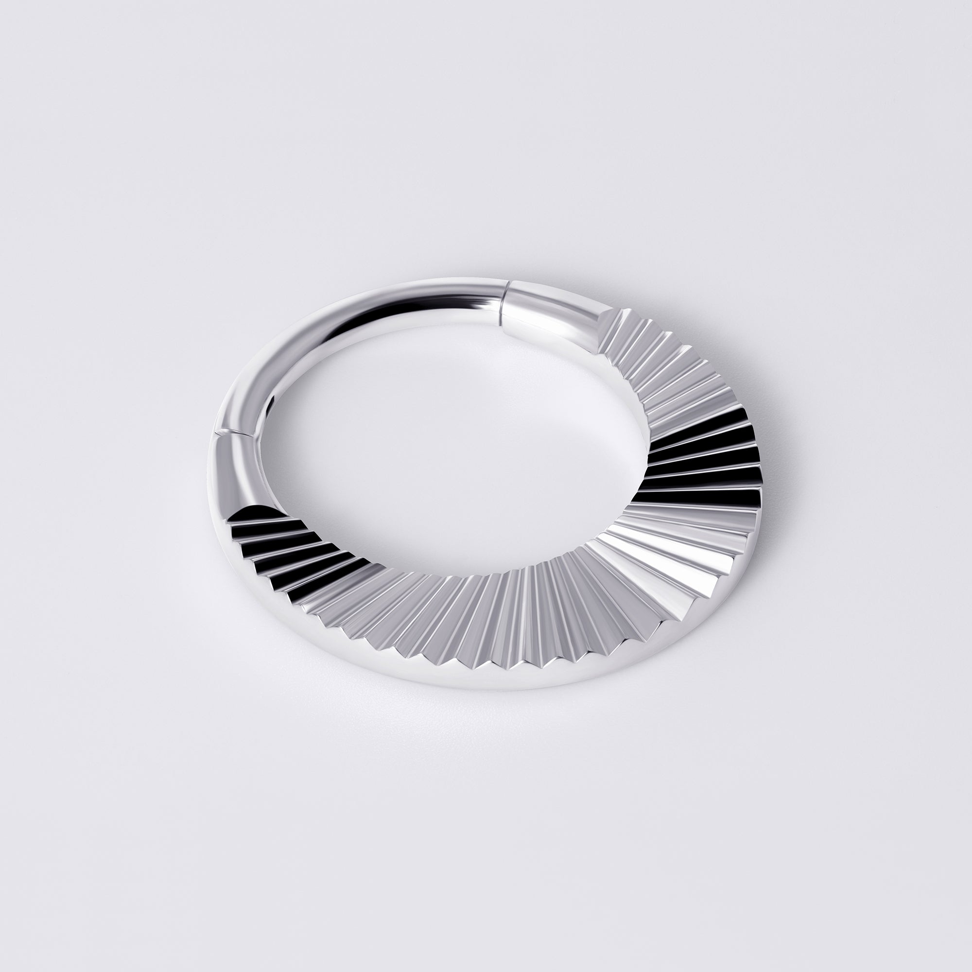 Wide Radiant Cut Titanium Septum Ring
