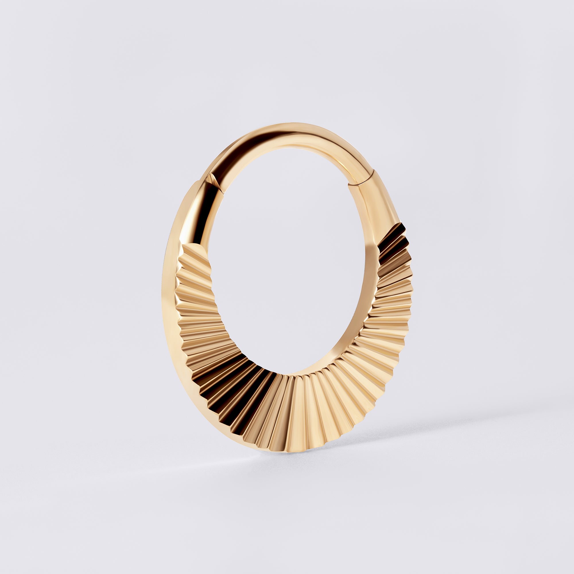Wide Radiant Cut Titanium Septum Ring