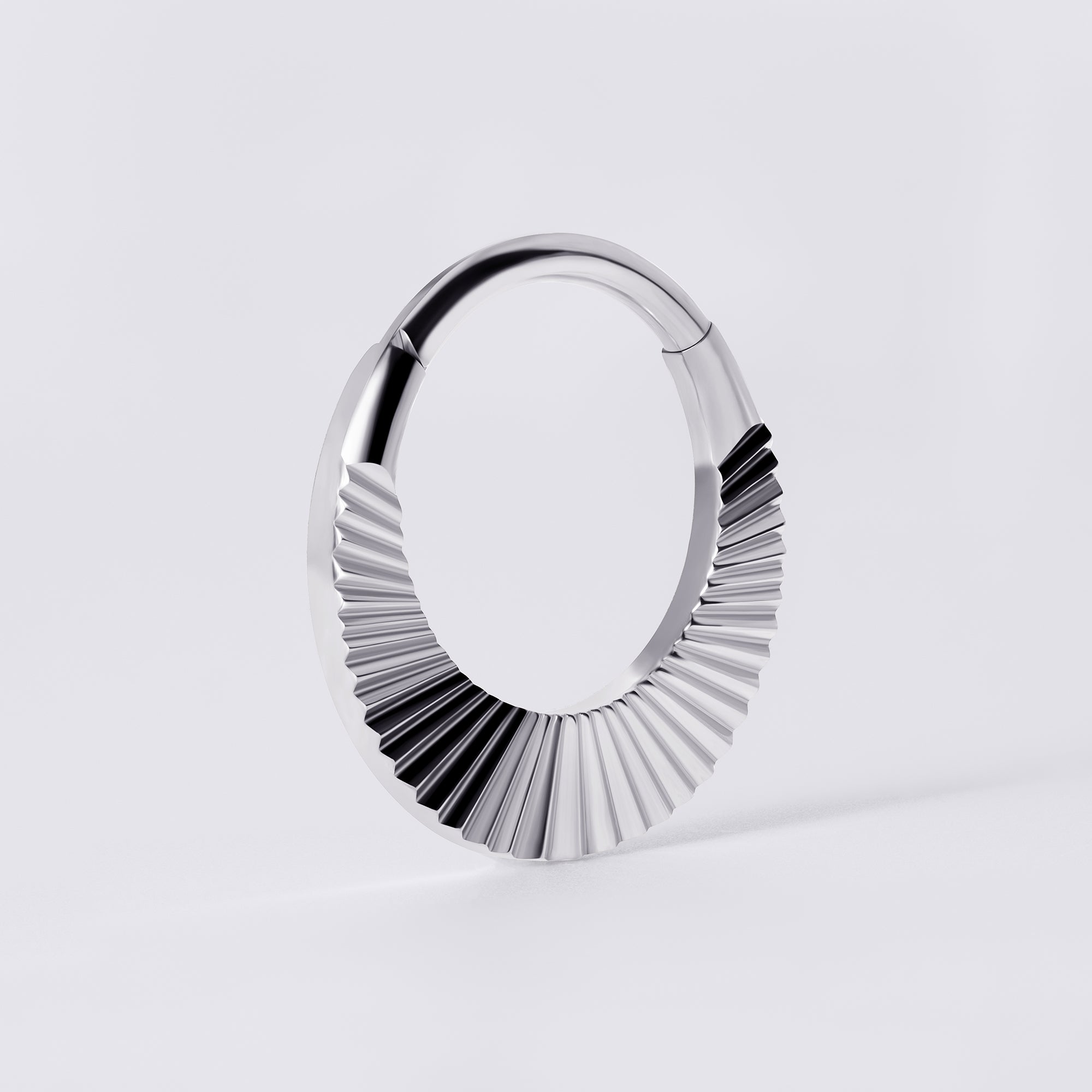 Wide Radiant Cut Titanium Septum Ring