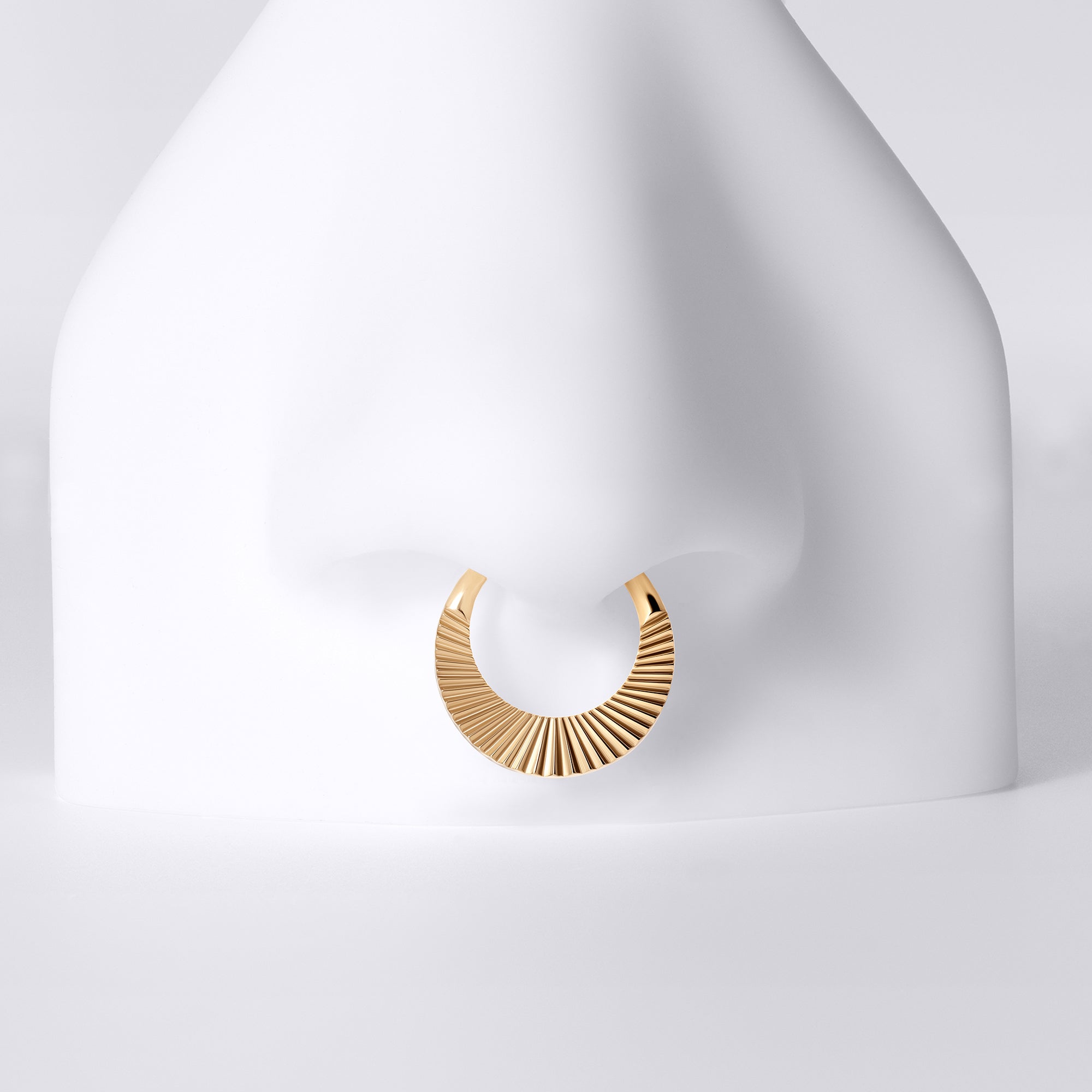 Wide Radiant Cut Titanium Septum Ring