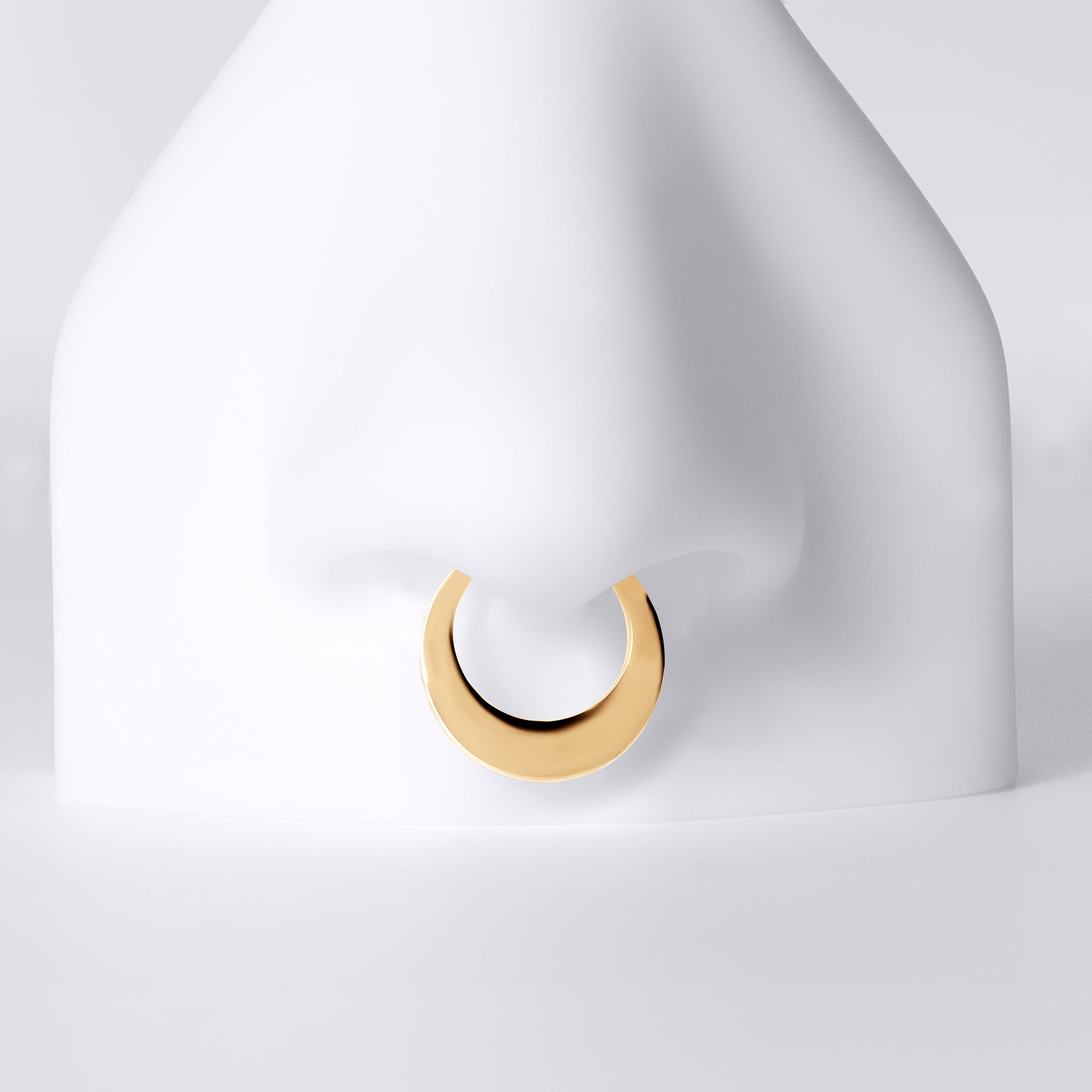 Wide Radiant Cut Titanium Septum Ring
