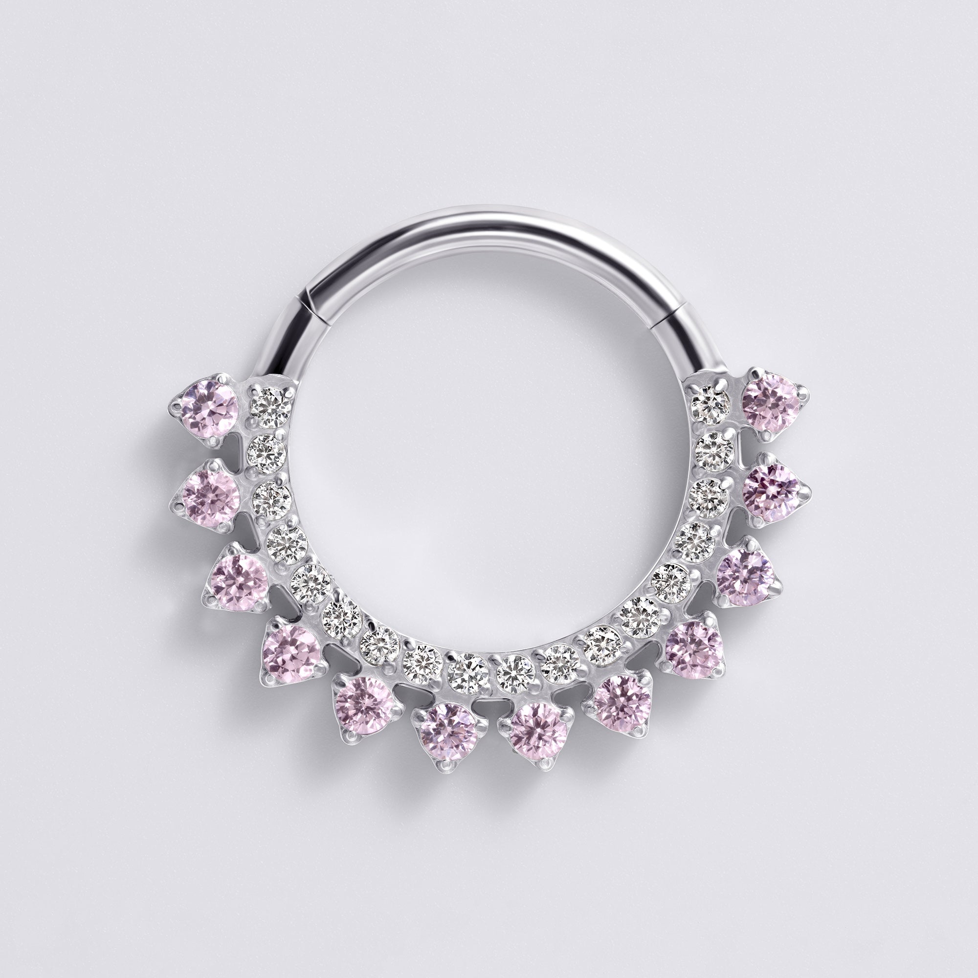 Double Row CZ Titanium Septum Ring