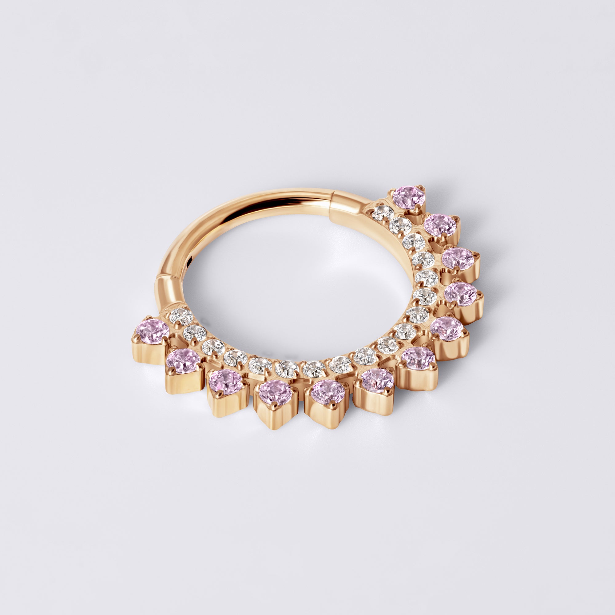 Double Row CZ Titanium Septum Ring