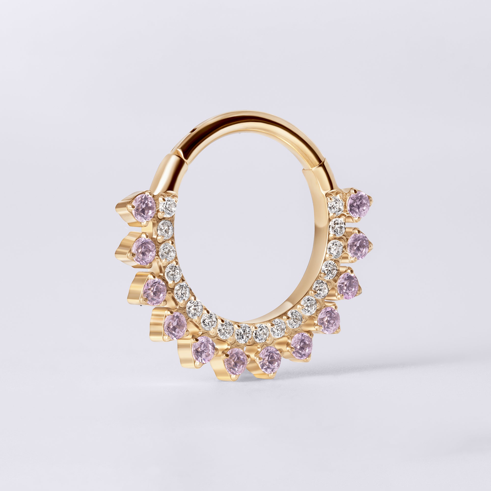 Double Row CZ Titanium Septum Ring