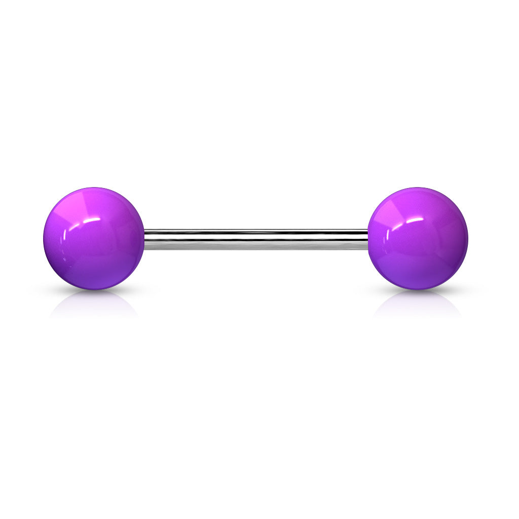 Pair of 14G Natural Stone Balls Nipple Barbell. Nipple Rings. Nipple Piercing. Nipple Jewelry