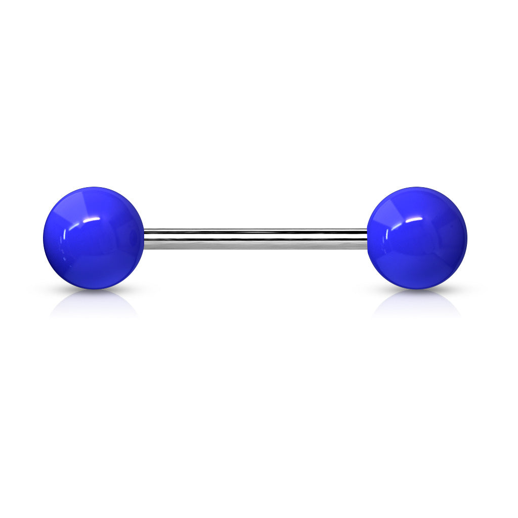 Pair of 14G Natural Stone Balls Nipple Barbell. Nipple Rings. Nipple Piercing. Nipple Jewelry