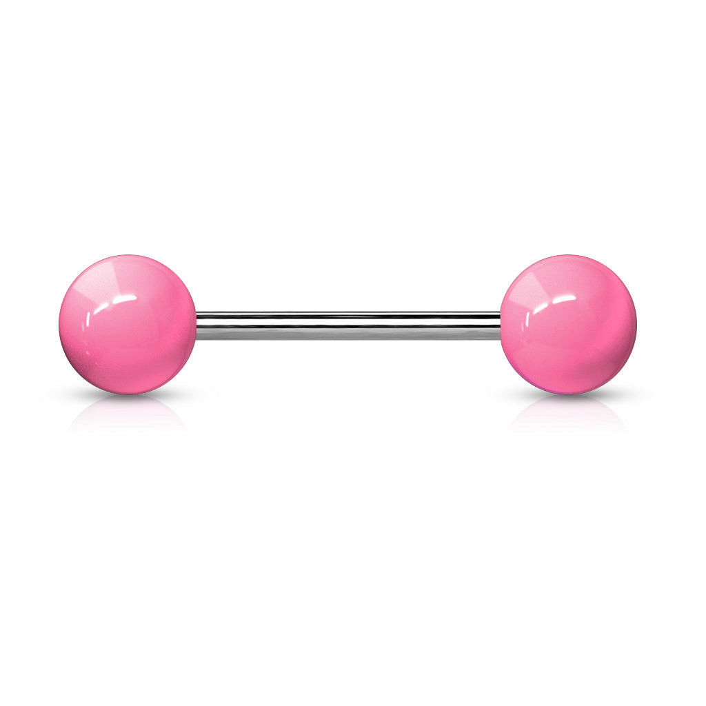 Pair of 14G Natural Stone Balls Nipple Barbell. Nipple Rings. Nipple Piercing. Nipple Jewelry