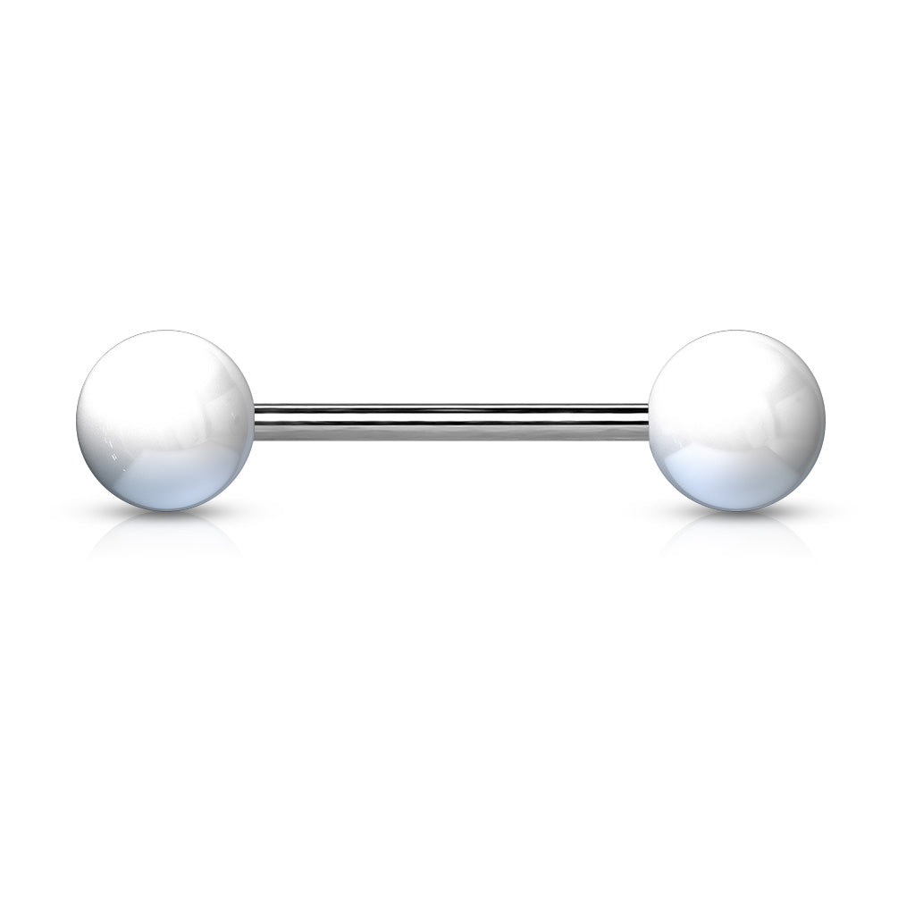 Pair of 14G Natural Stone Balls Nipple Barbell. Nipple Rings. Nipple Piercing. Nipple Jewelry